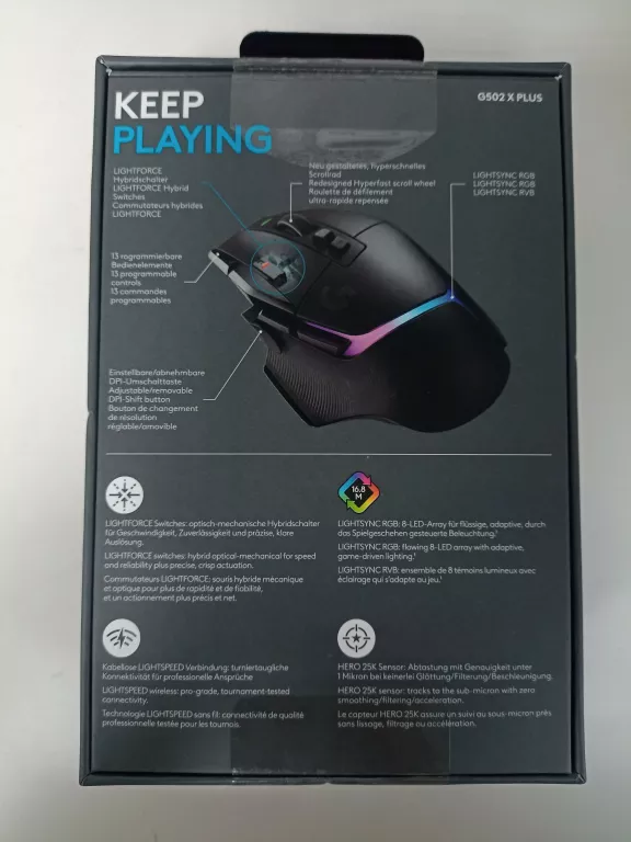 myszka-bezprzewodowa-logitech-g502-x-plus-sensor-optyczny-faktura-stan-11323-2