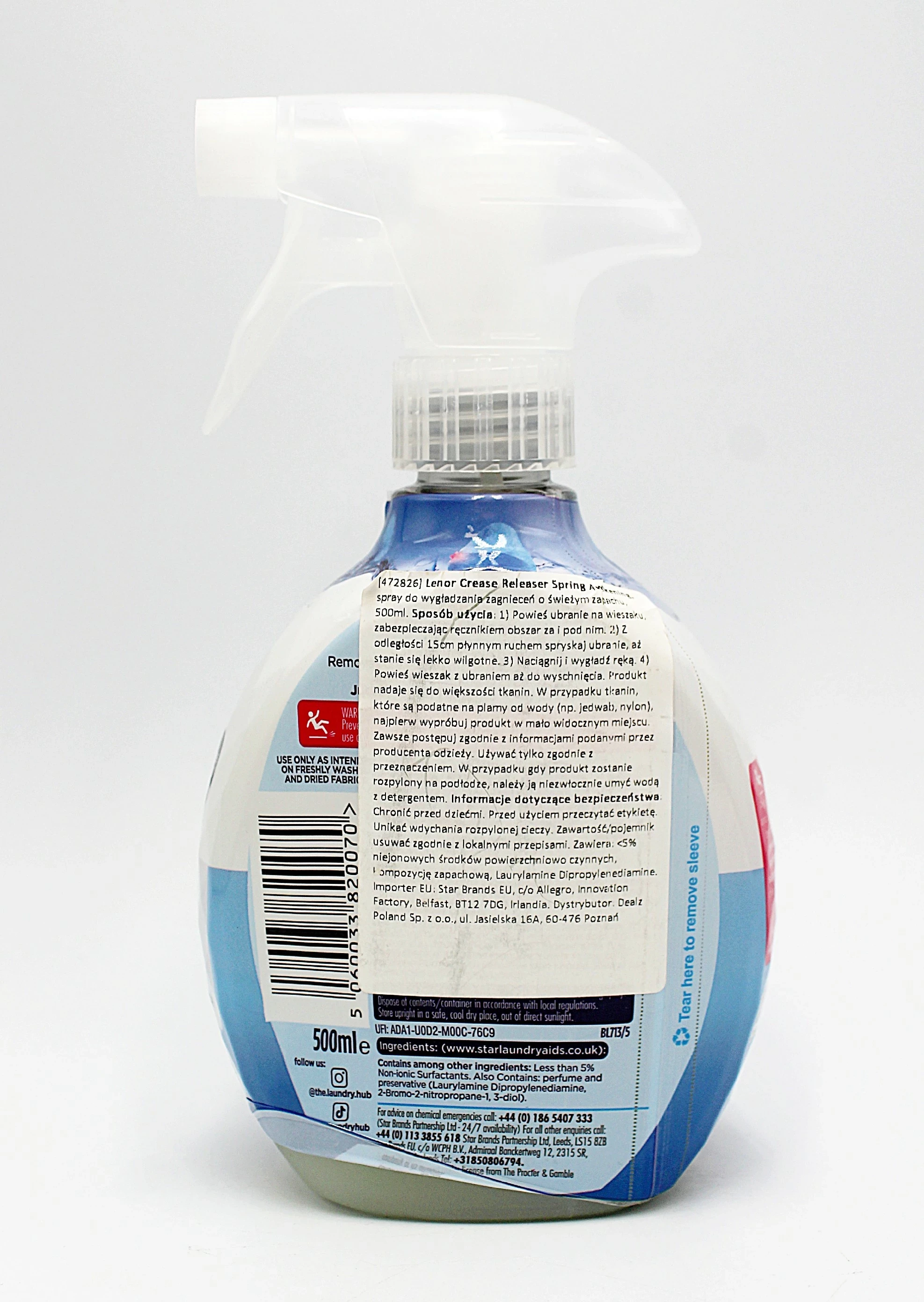 zelazko-w-sprayu-lenor-crease-care-usage-spring-awakening-500-ml-ean-gtin-5060033820070