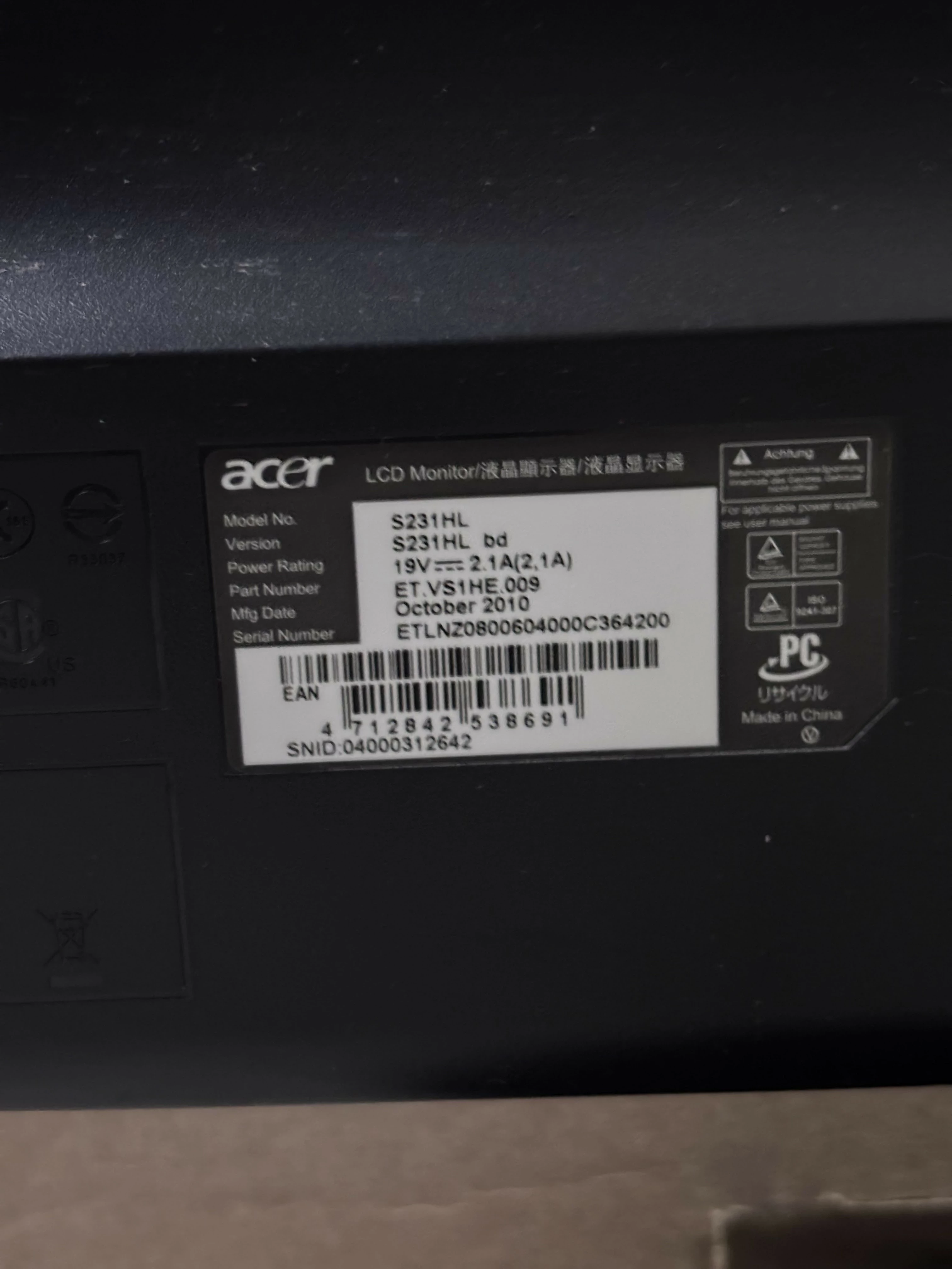 monitor-acer-s231hl-kod-producenta-s231hl