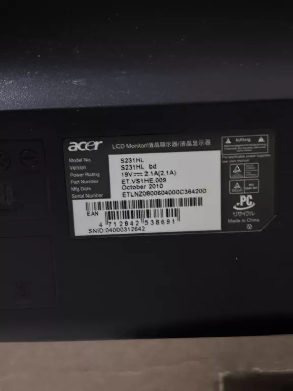 monitor-acer-s231hl-kod-producenta-s231hl