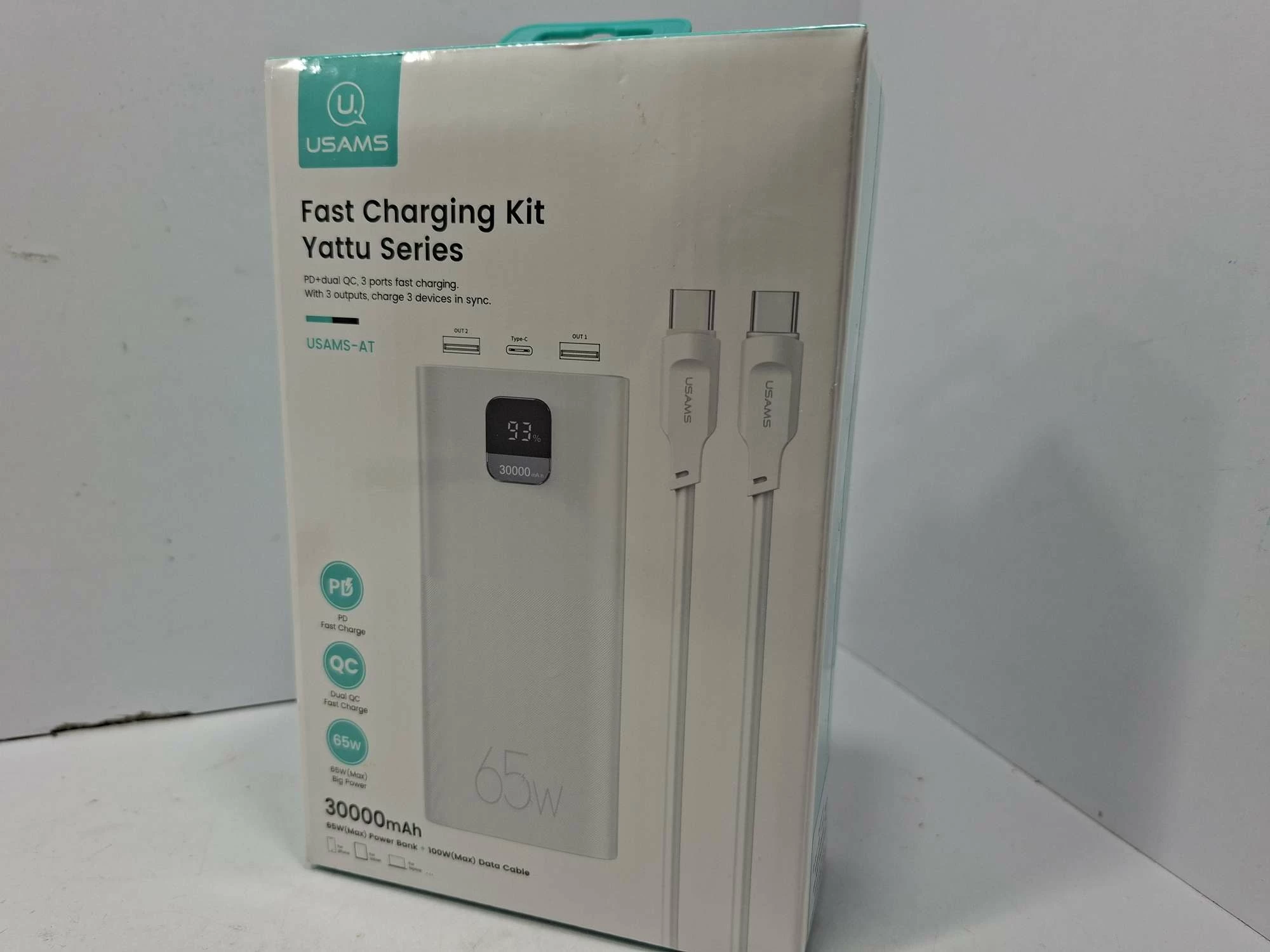 powerbank-usams-pb68-30000-mah-65w-kabel-usb-c-usb-c-100w-bialy-ean-gtin-6958444991306