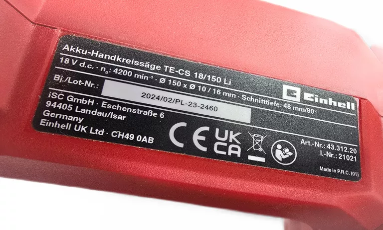 pilarka-tarczowa-einhell-te-cs-18150-li-solo-stan-11323-2