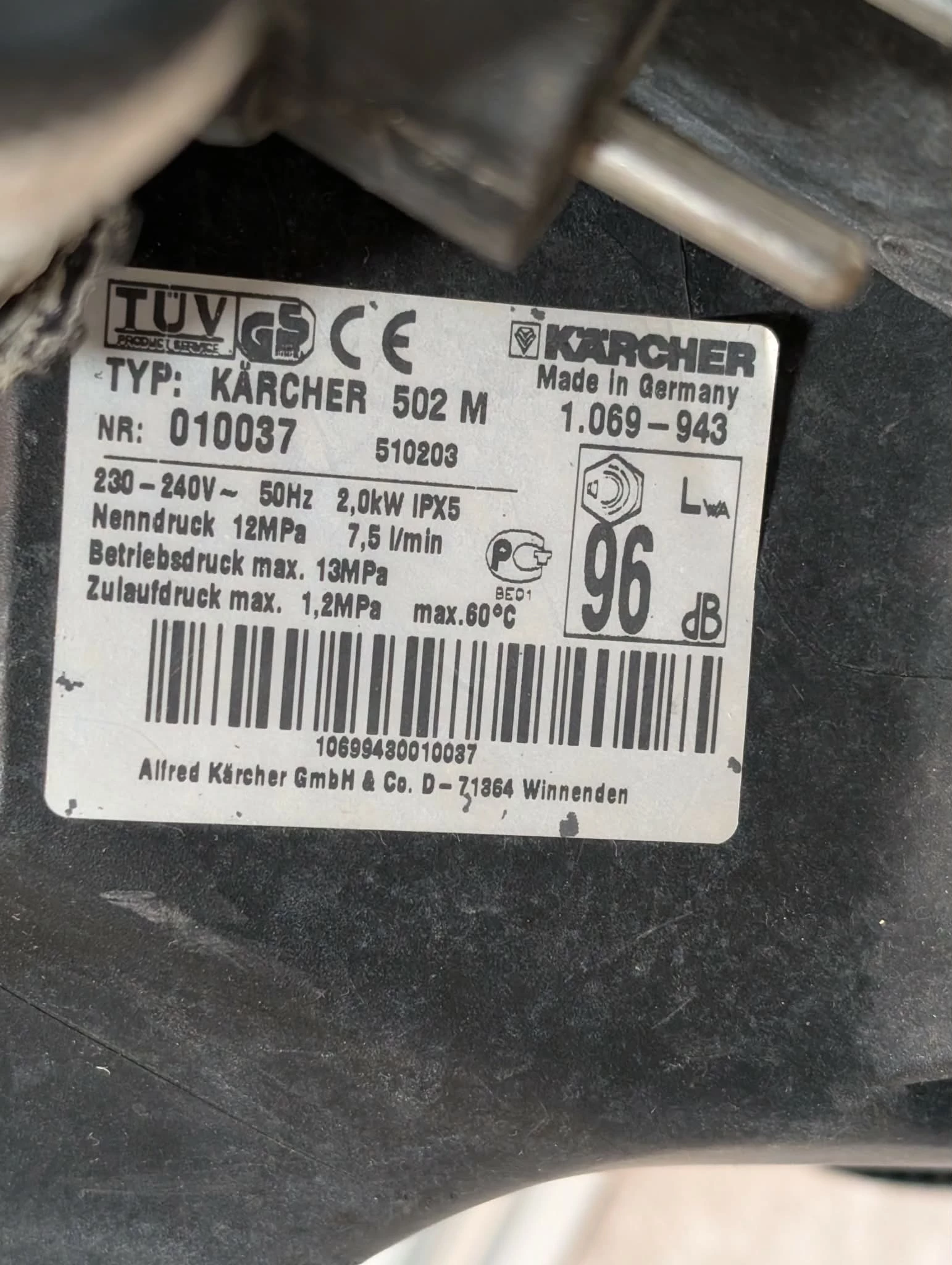 myjka-wysokocisnieniowa-karcher-502-m-cisnienie-robocze-13000