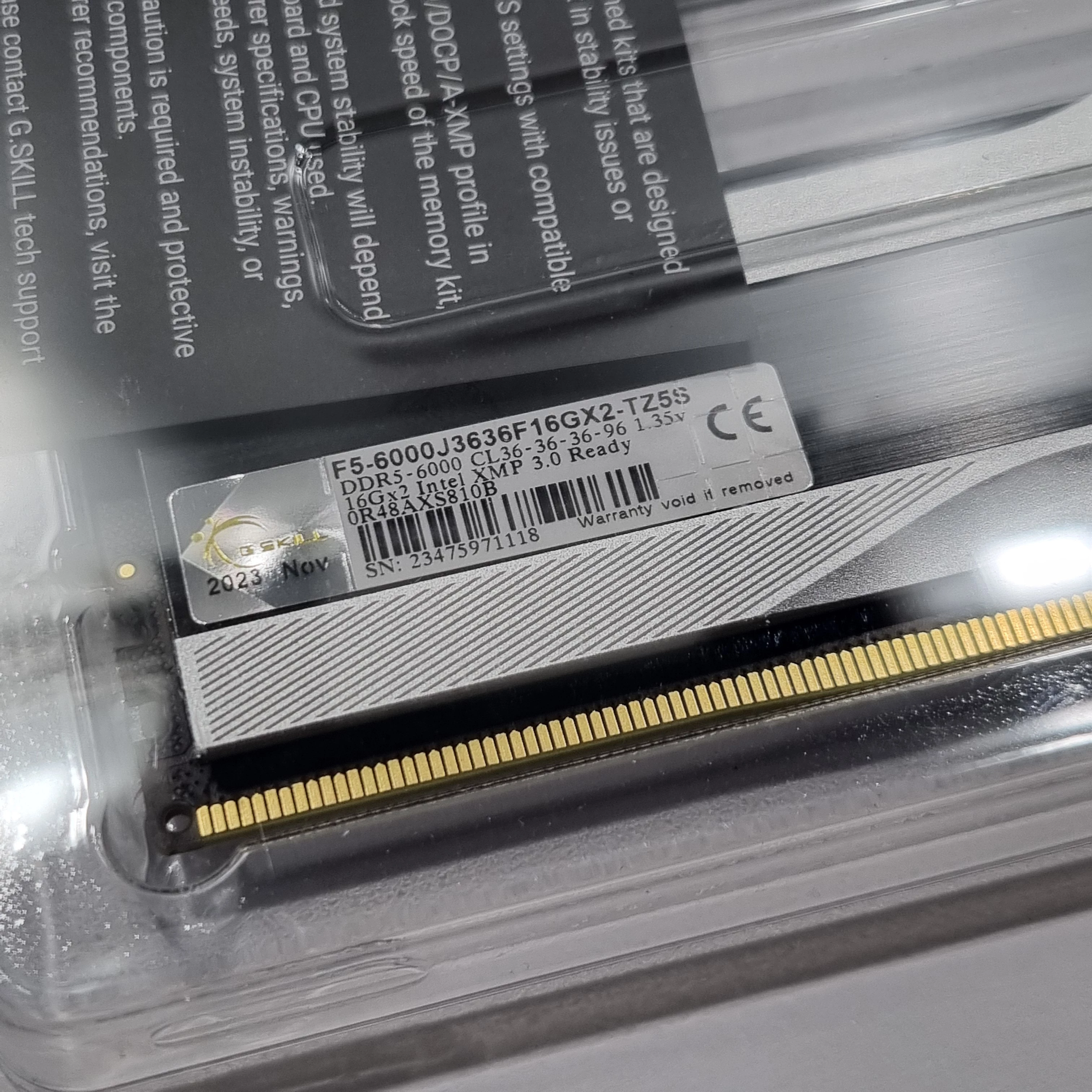 G.SKILL TRIDENT Z F5-6000J3636F16GX2-TZ5S MODUŁ PAMIĘCI 32 GB 2 X 16 G ...