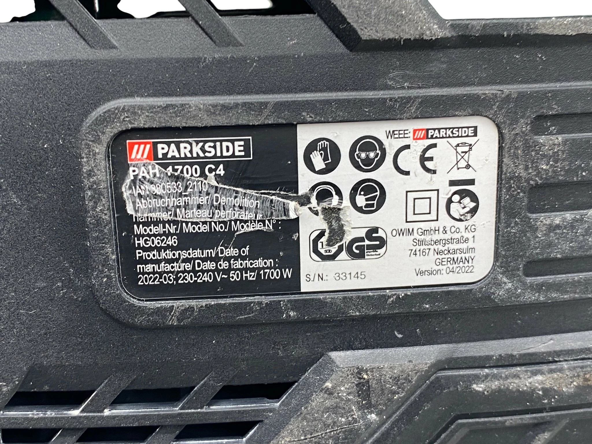 mlot-wyburzeniowy-parkside-pah-1700-c4-1700w-50j-2100bpm-sds-max-walizka-maksymalna-czestotliwosc-udaru-2100