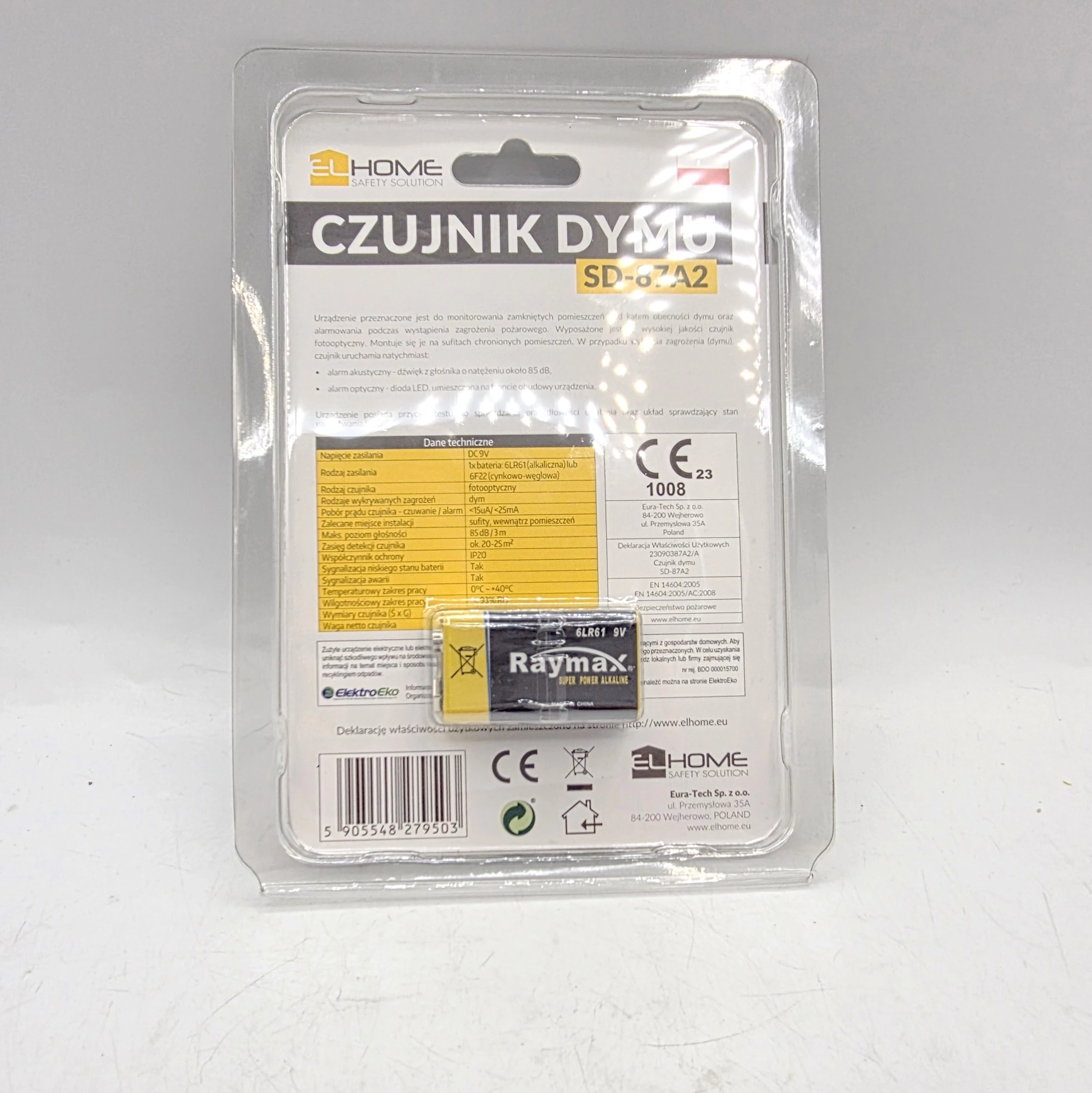 czujnik-dymu-eura-tech-el-home-sd-87a2-ean-gtin-5905548279503