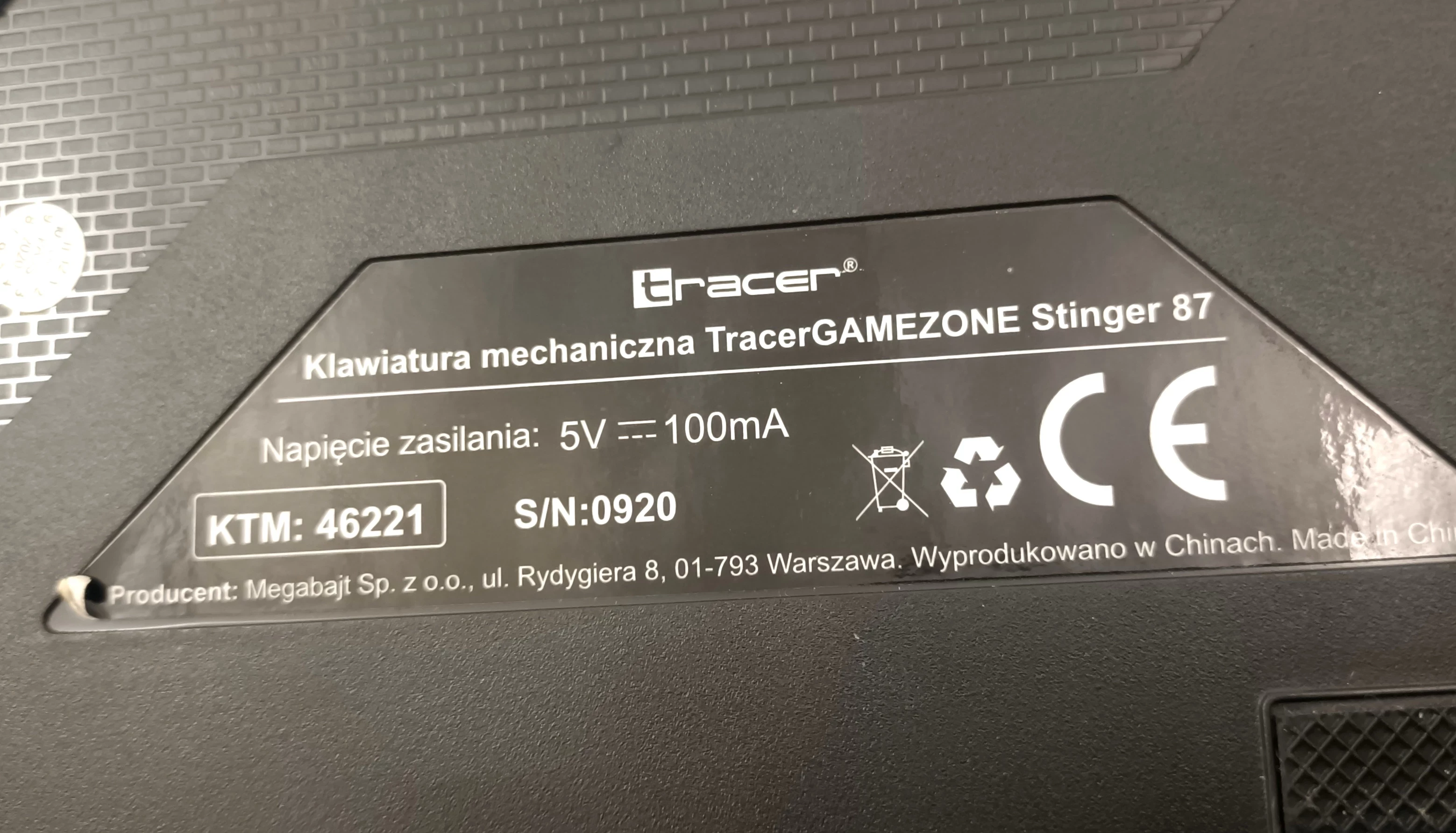 klawiatura-tracer-gamezone-stinger-87-typ-klawiatury-217377-276929