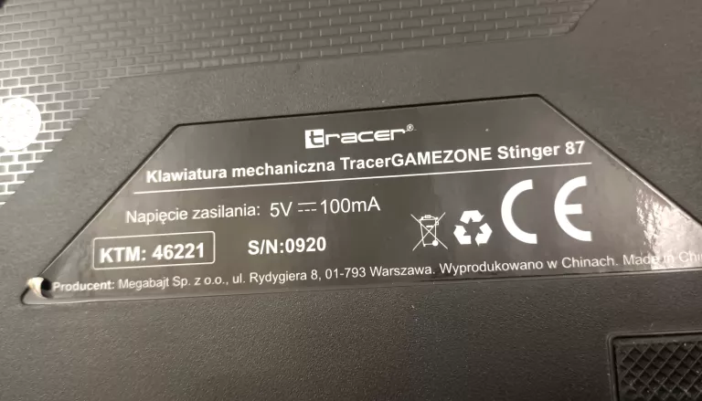 klawiatura-tracer-gamezone-stinger-87-typ-klawiatury-217377-276929