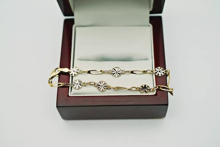 zlota-bransoletka-kwiatki-333171g17cm-stan-11323-2