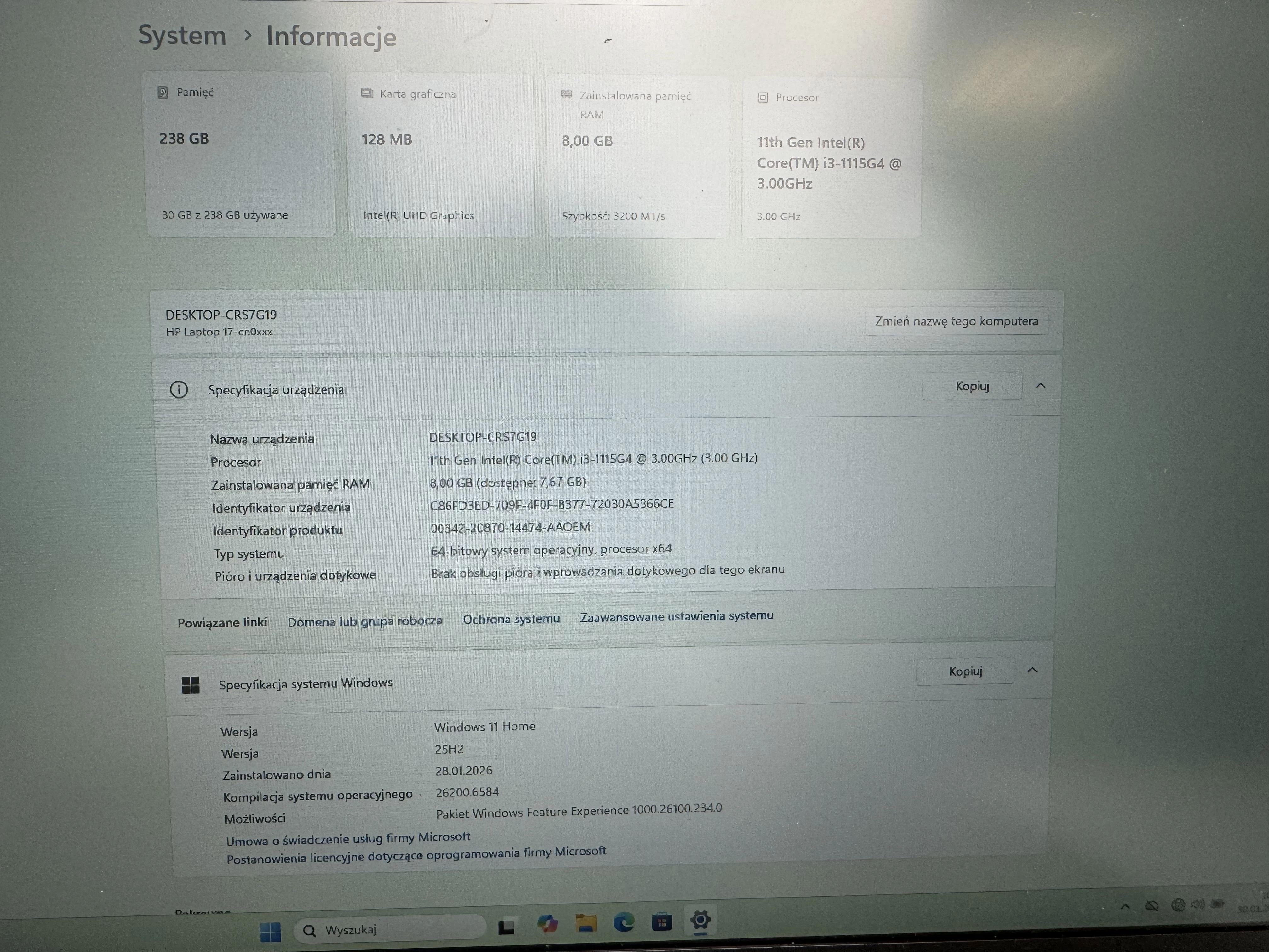 laptop-hp-17-cn0121nw-11th-gen-i3-1115g4-300-ghz-zasilacz-i-mysz-rodzaj-karty-graficznej-1234-1