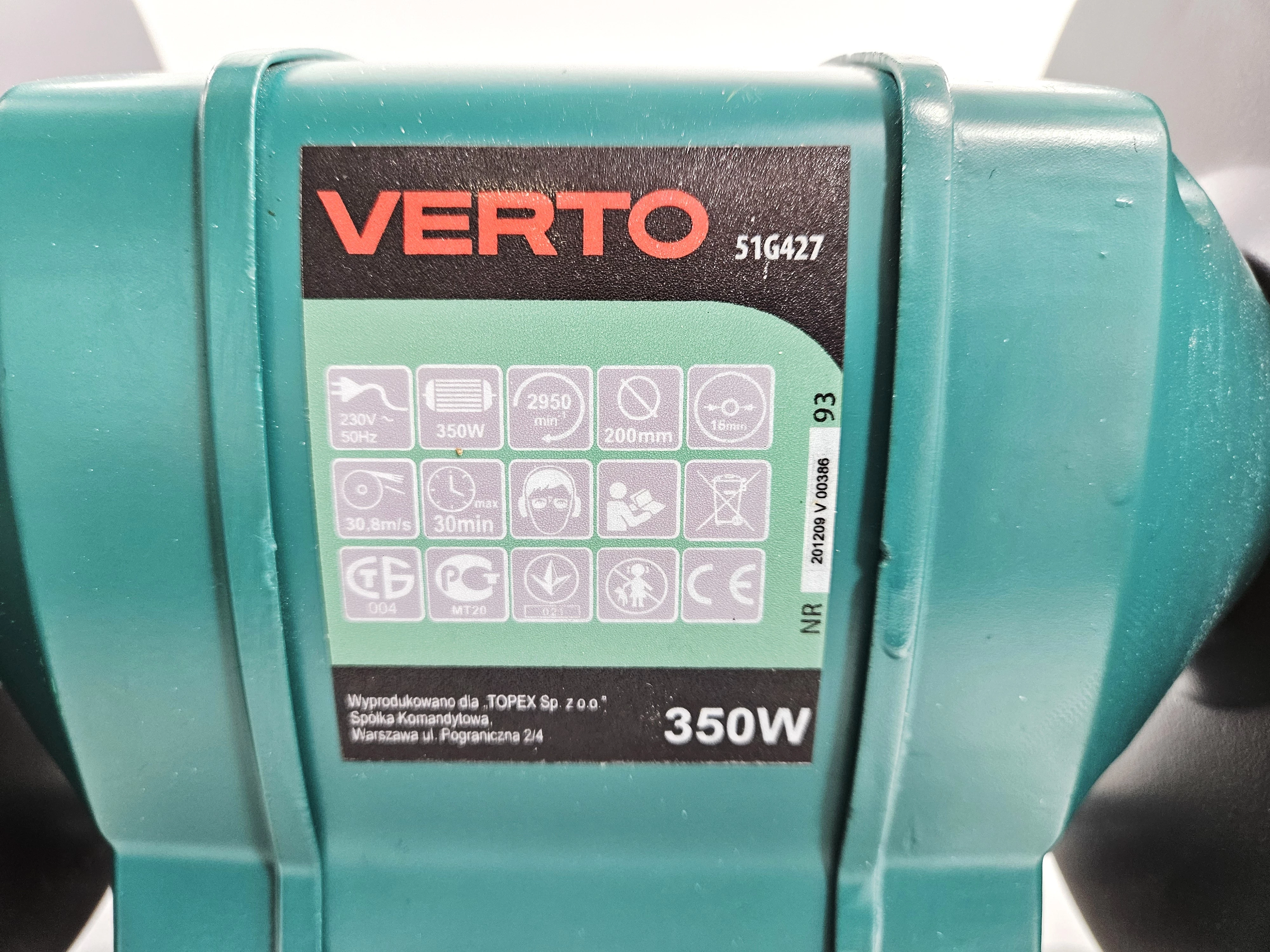 szlifierka-stolowa-350w-sciernica-200x16mm-verto-51g427-maksymalna-moc-35000