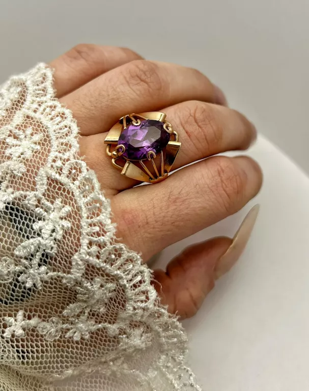 wyrob-jubilerski-uzywany-1x-zloty-pierscien-z-fioletowym-oczkiem-orla-11-sosnowiec