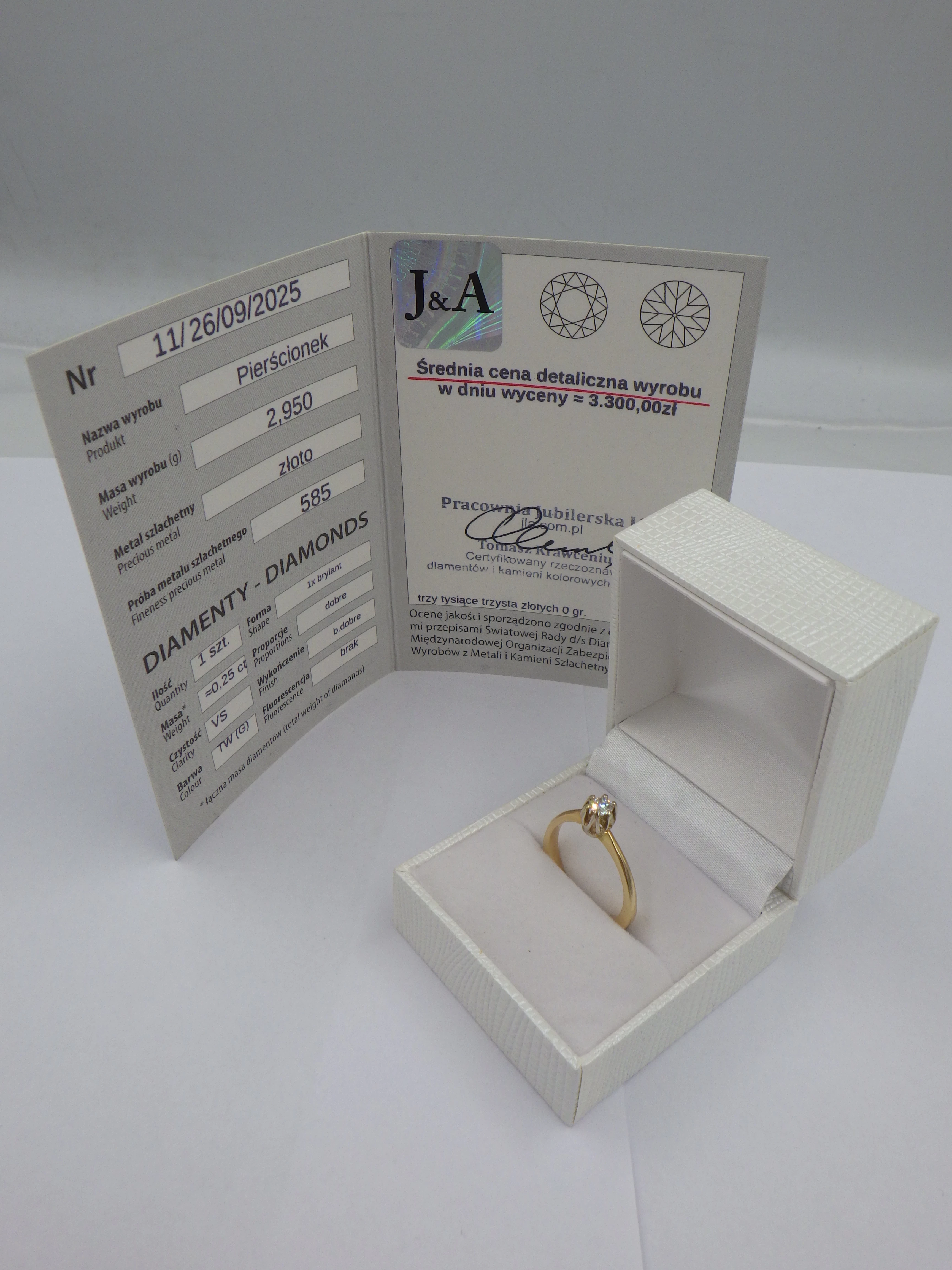 piekny-zloty-pierscionek-z-diamentem-025ct-295g-585-r14-dabrowszczakow-26-swarzedz
