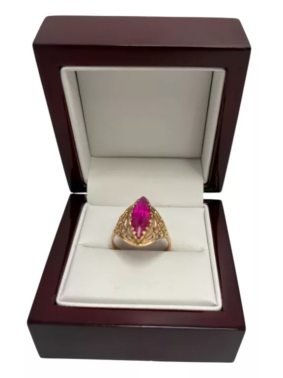 piekny-zloty-pierscionek-z-rozowym-oczkiem-proba-585-prusa-60-pruszkow