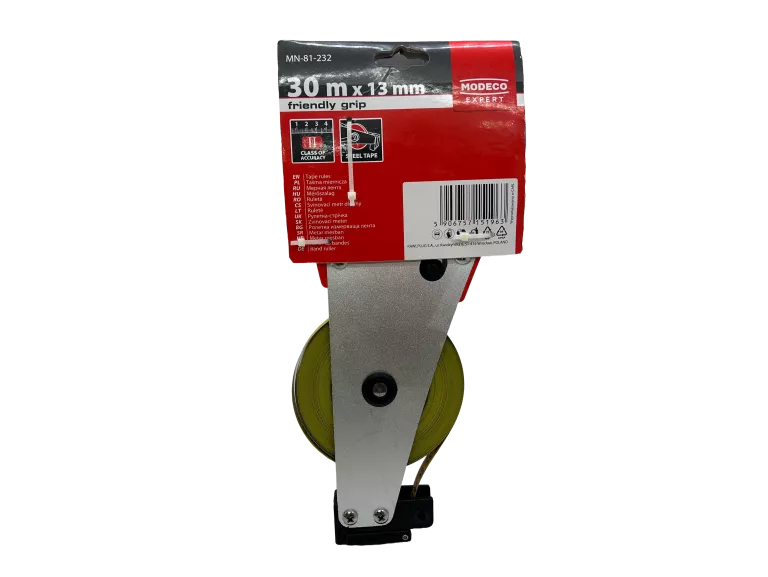 modeco-tasma-miernicza-geodezyjna-stalowa-z-korba-30m-x-13mm-ean-gtin-5906757151963