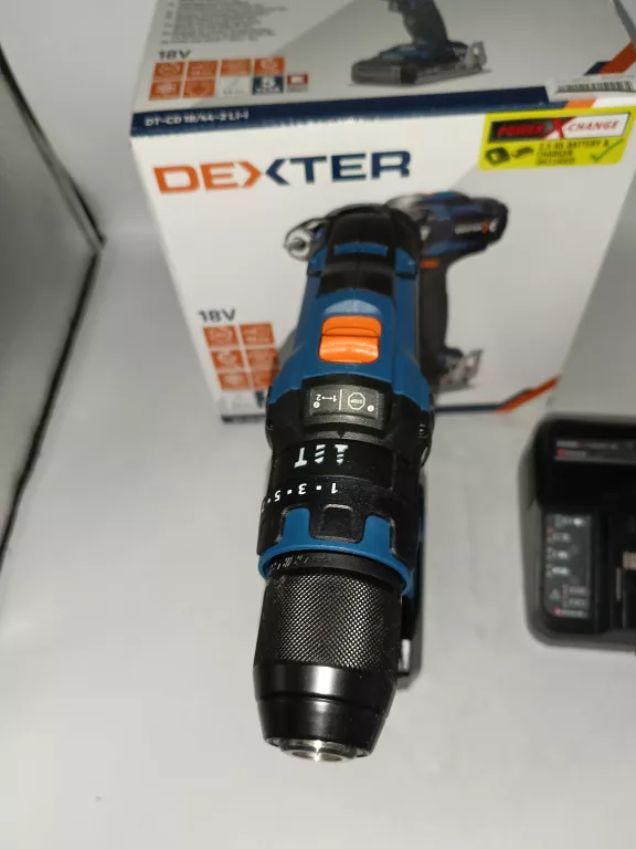 wiertarko-wkretarka-dexter-power-x-change-18v-z-akumulatorem-i-ladowarka-stan-11323-2
