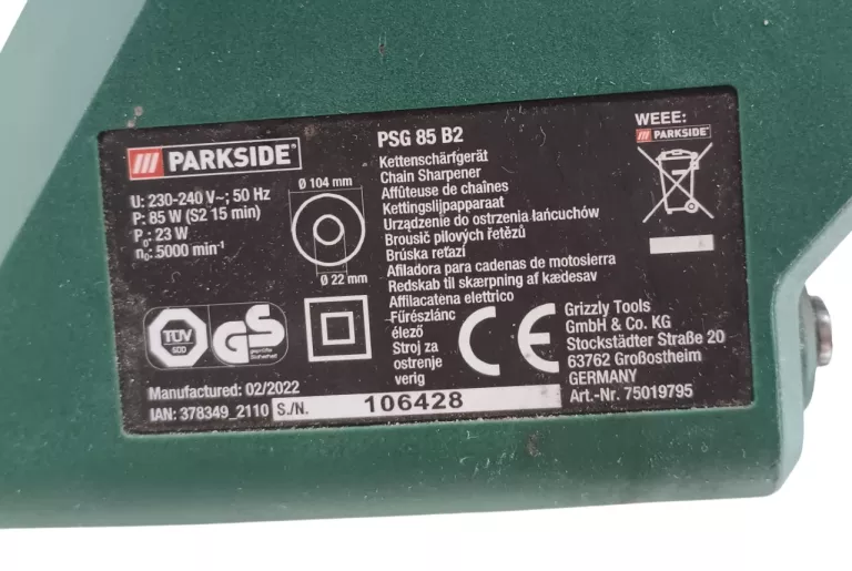 ostrzalka-do-lancuchow-parkside-psg-85-b2-kod-producenta-psg-85-b2