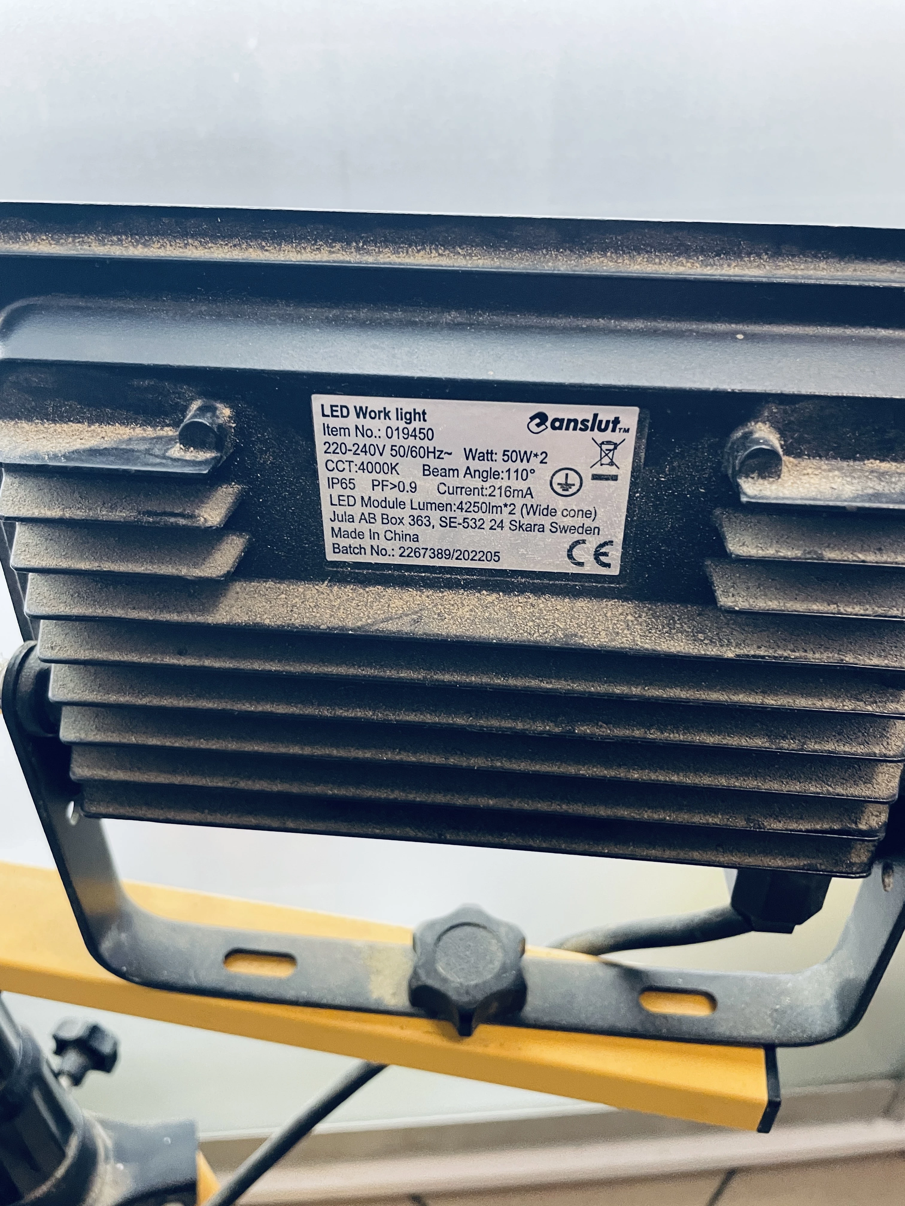 lampa-robocza-led-na-statywie-100-w-2x4250-ip65-anslut-ean-gtin-7330571460174