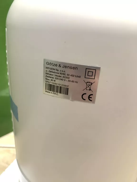 klimator-gotze-jensen-ac502-bialy-35w-model-ac502