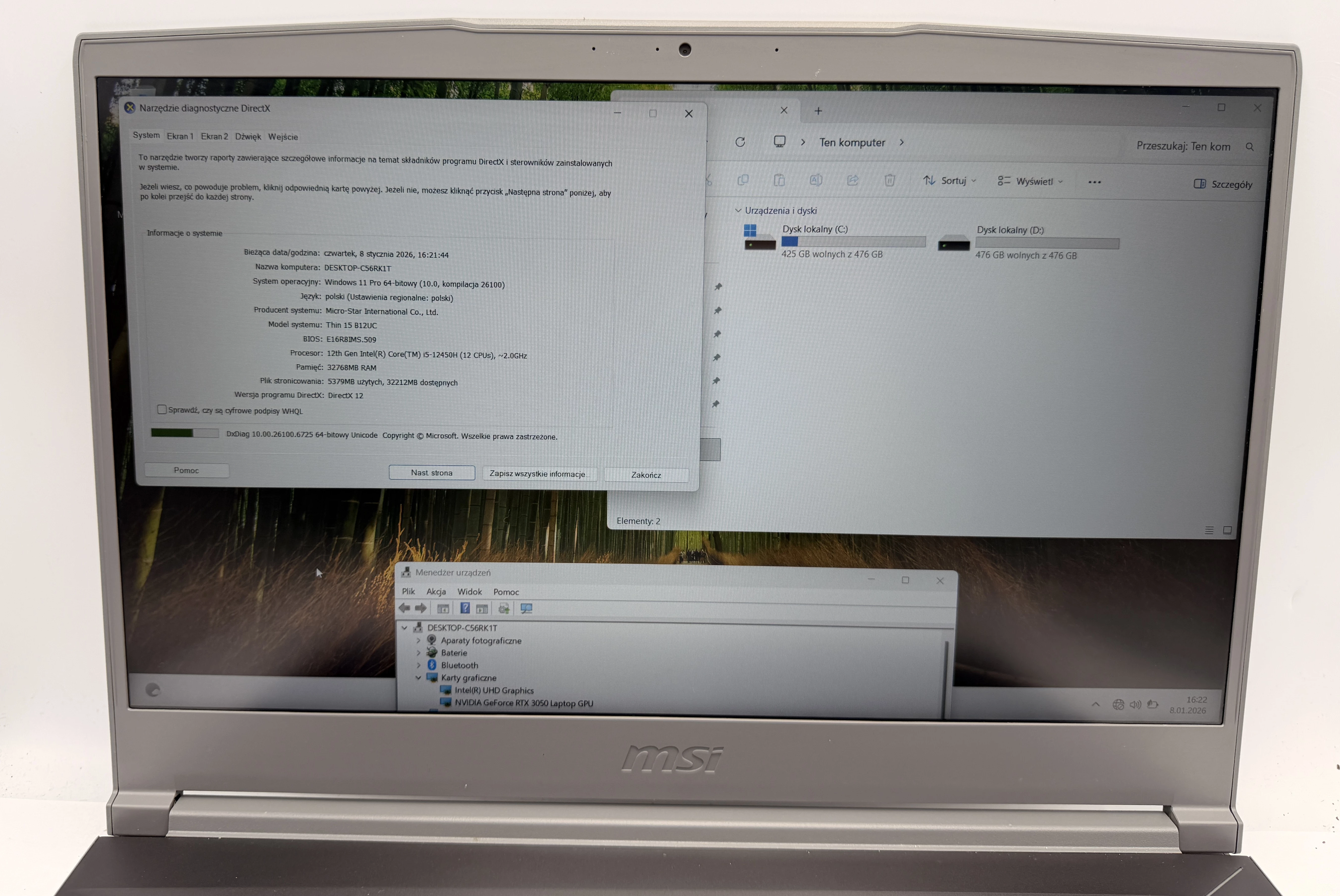 laptop-msi-thin-15-i5-12450h-32512gb-rtx3050-zasilacz-kod-producenta-thin-15-b12uc-1621xpl