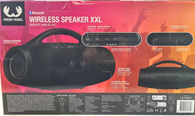 fresh-n-rebel-1abb200-glosnik-bluetooth-boombox-xxl-rms-100w-czarnyigla-ean-gtin-8720249807872