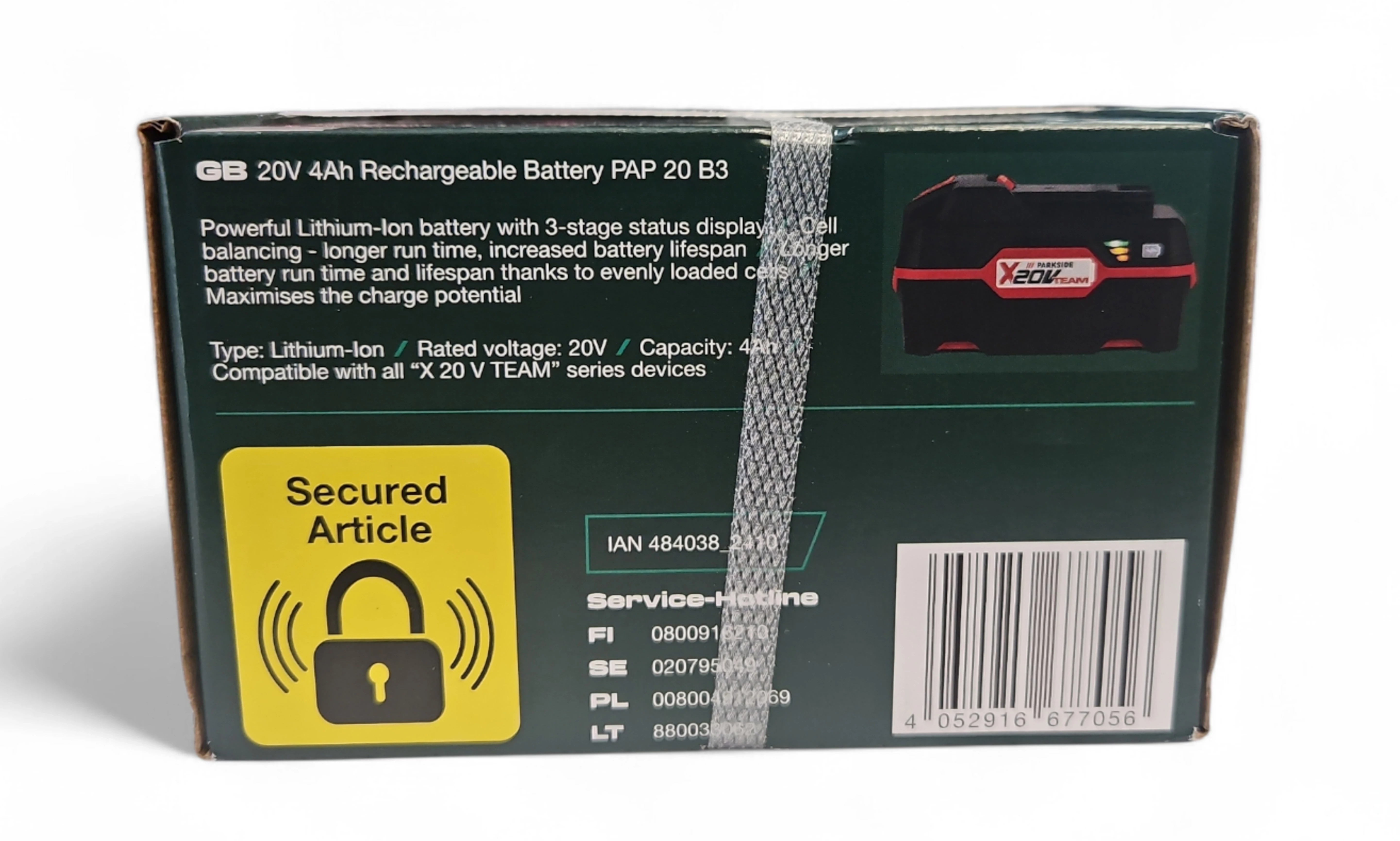 akumulator-parkside-20v-4ah-ean-gtin-4052916677056