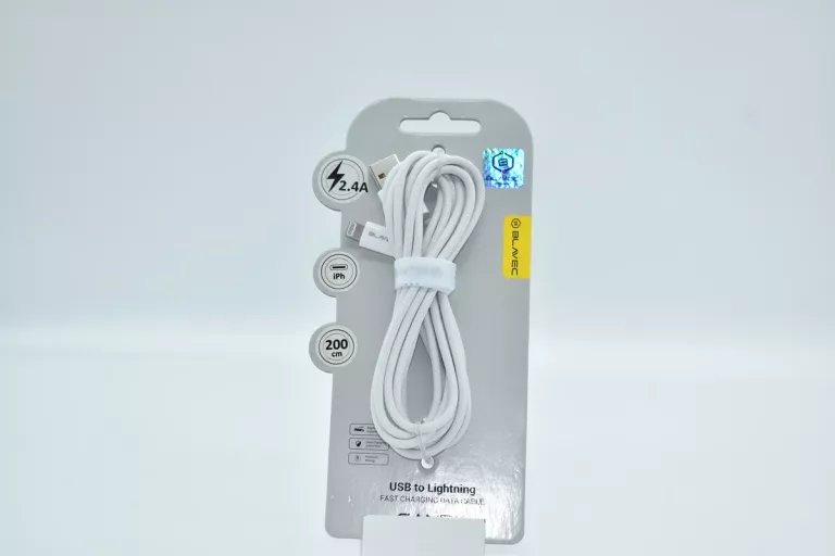 blavec-kabel-candy-oplot-usb-na-lightning-24a-2-metry-apple-bialy-ean-gtin-5900217446095