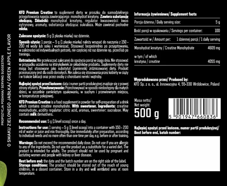 kfd-premium-creatine-500-g-kreatyna-monohydrat-zielone-jablko-ean-gtin-5901947660836