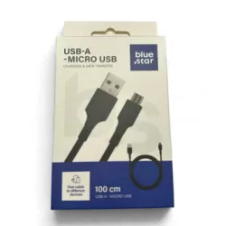 KABEL USB-A USB-C TEDI CZARNY 1M