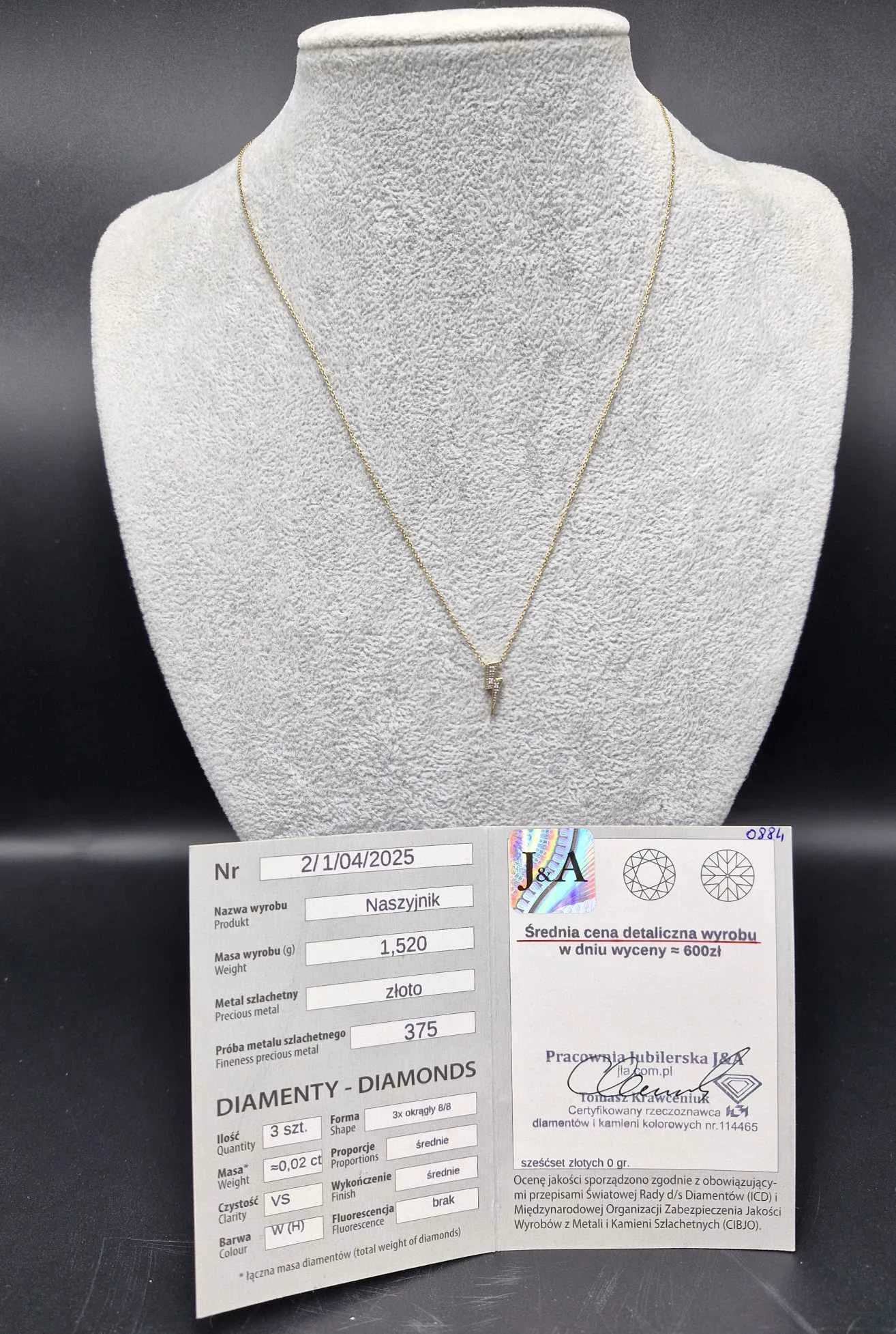 wyrob-jubilerski-uzywany-zloto-lancuszek-z-zawieszka-paderewskiego-47-kielce