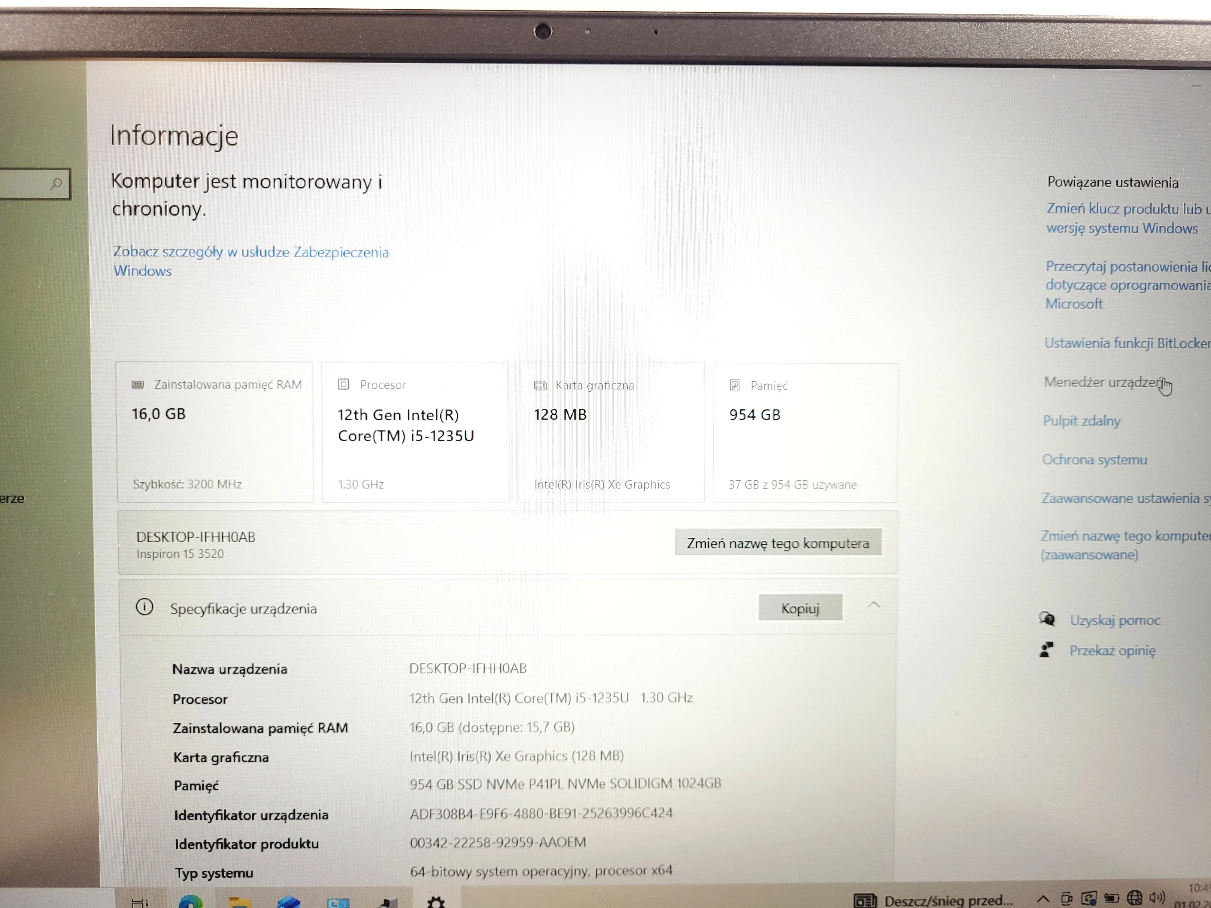 laptop-dell-inspiron-15-3520-156-i5-16gb-1024gb-win-11-12gen-ean-gtin-5905525336649