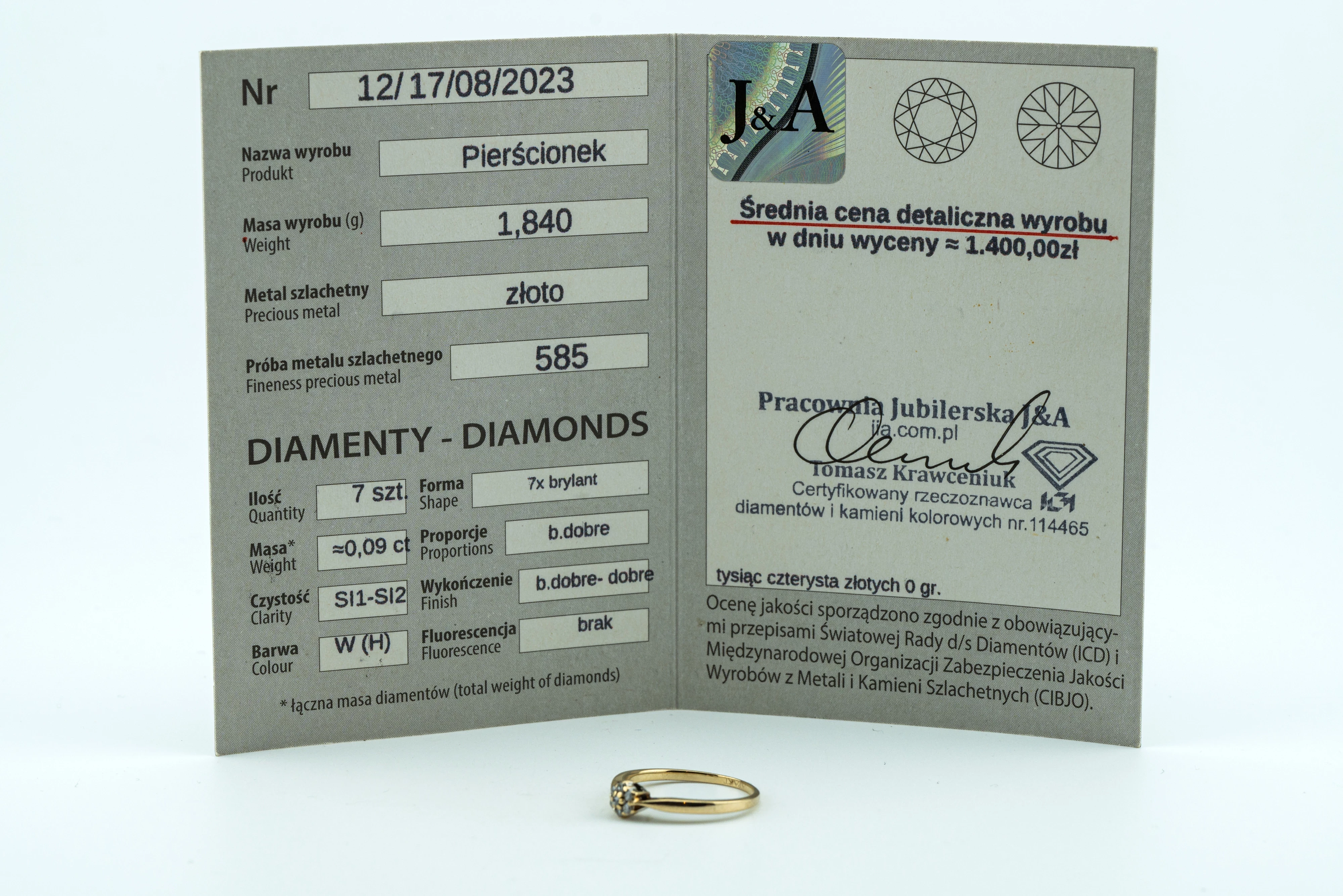 piekny-pierscionek-z-7-brylantami-09ct-zolte-zloto-585-rozm-15-zareczyny-kolor-249512-1647429