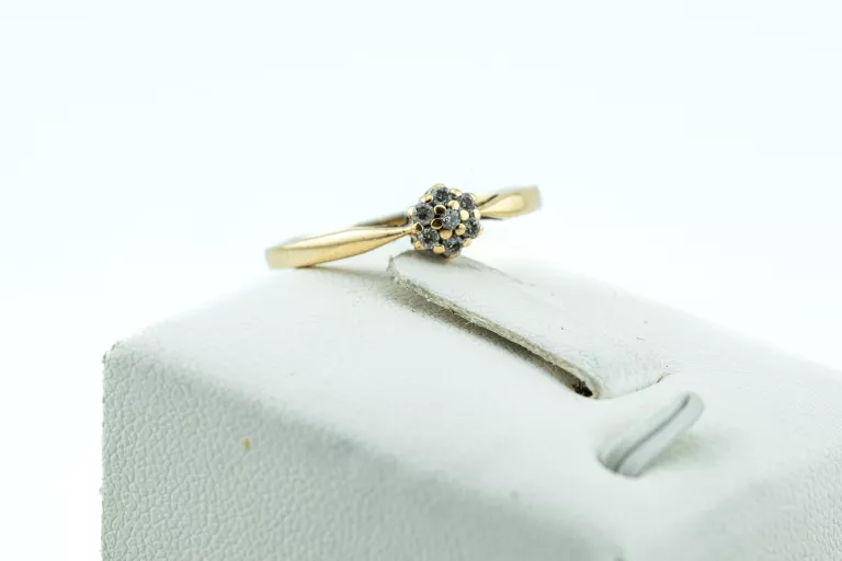 piekny-pierscionek-z-7-brylantami-09ct-zolte-zloto-585-rozm-15-zareczyny-wolnosci-2a-strzelce-krajenskie