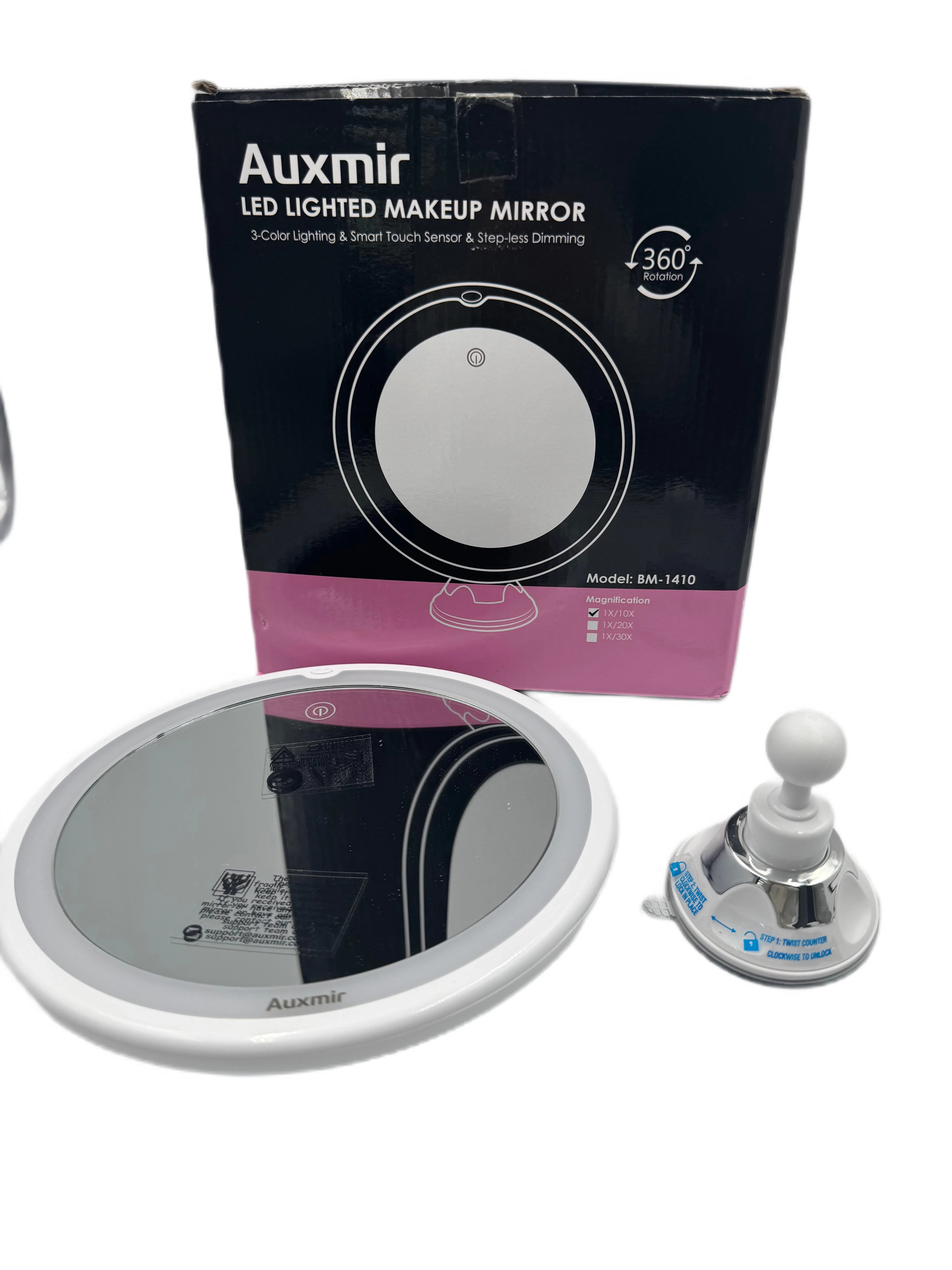 lusterko-do-makijazu-auxmir-bm-1410-z-lampkami-10x-powiekszenie-lustro-18c-ean-gtin-5906236500534