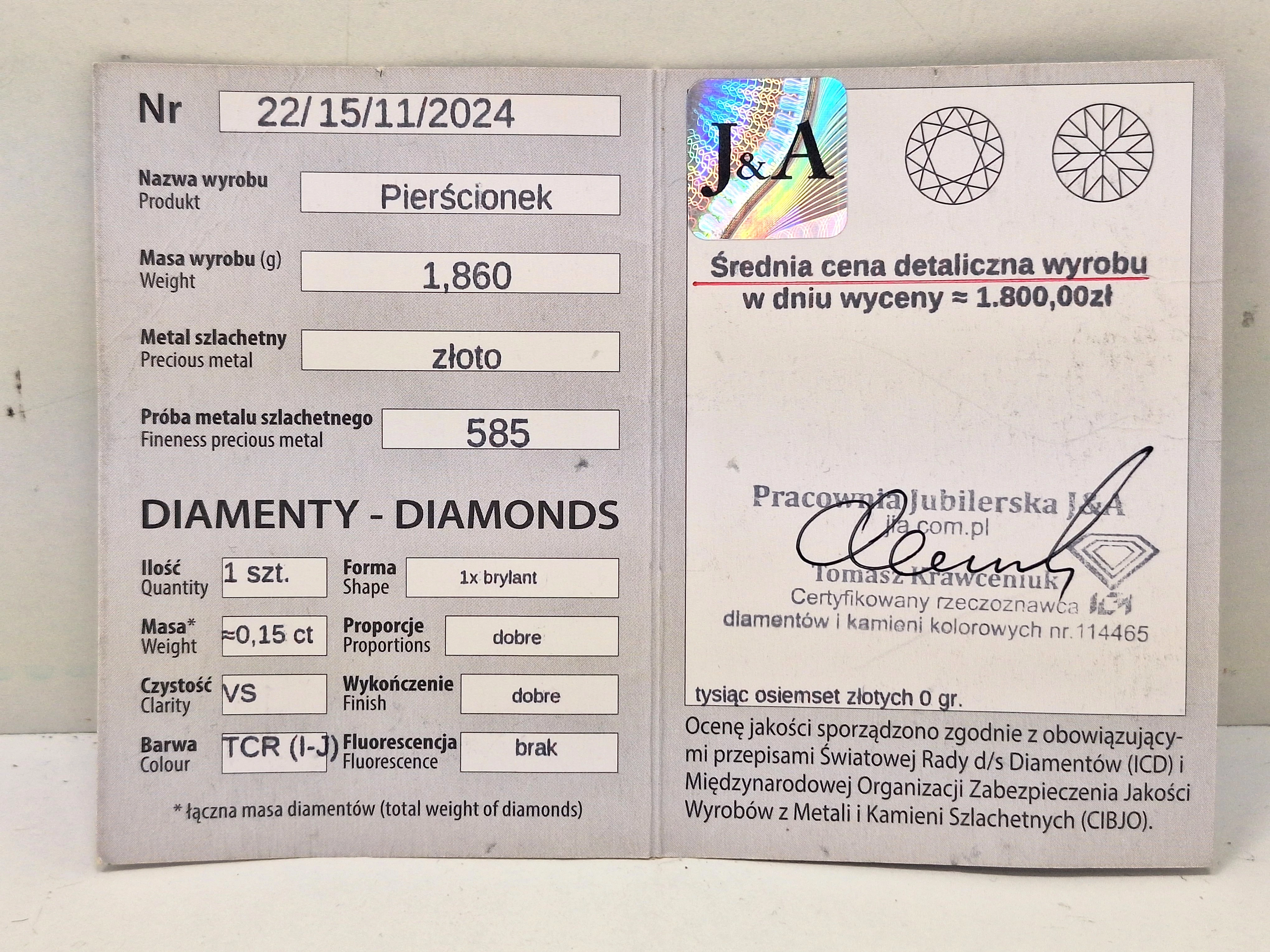 zloty-pierscionek-z-brylantem-015ct-p585-r14-186g-ean-gtin-5903690570257