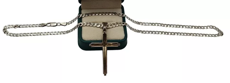 piekny-srebrny-lancuszek-z-krzyzykiem-1994-g-925-57-cm-stan-11323-2