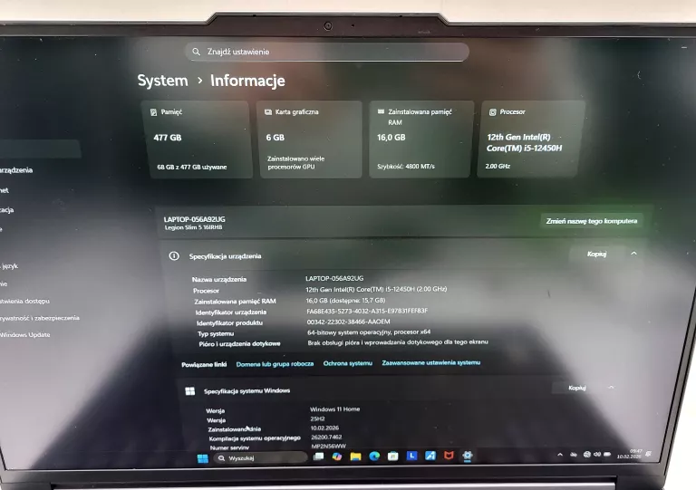 laptop-lenovo-legion-slim-5-16irh8-i516gbrtx4050512gbssd-win-11-kod-producenta-82ya006ppb