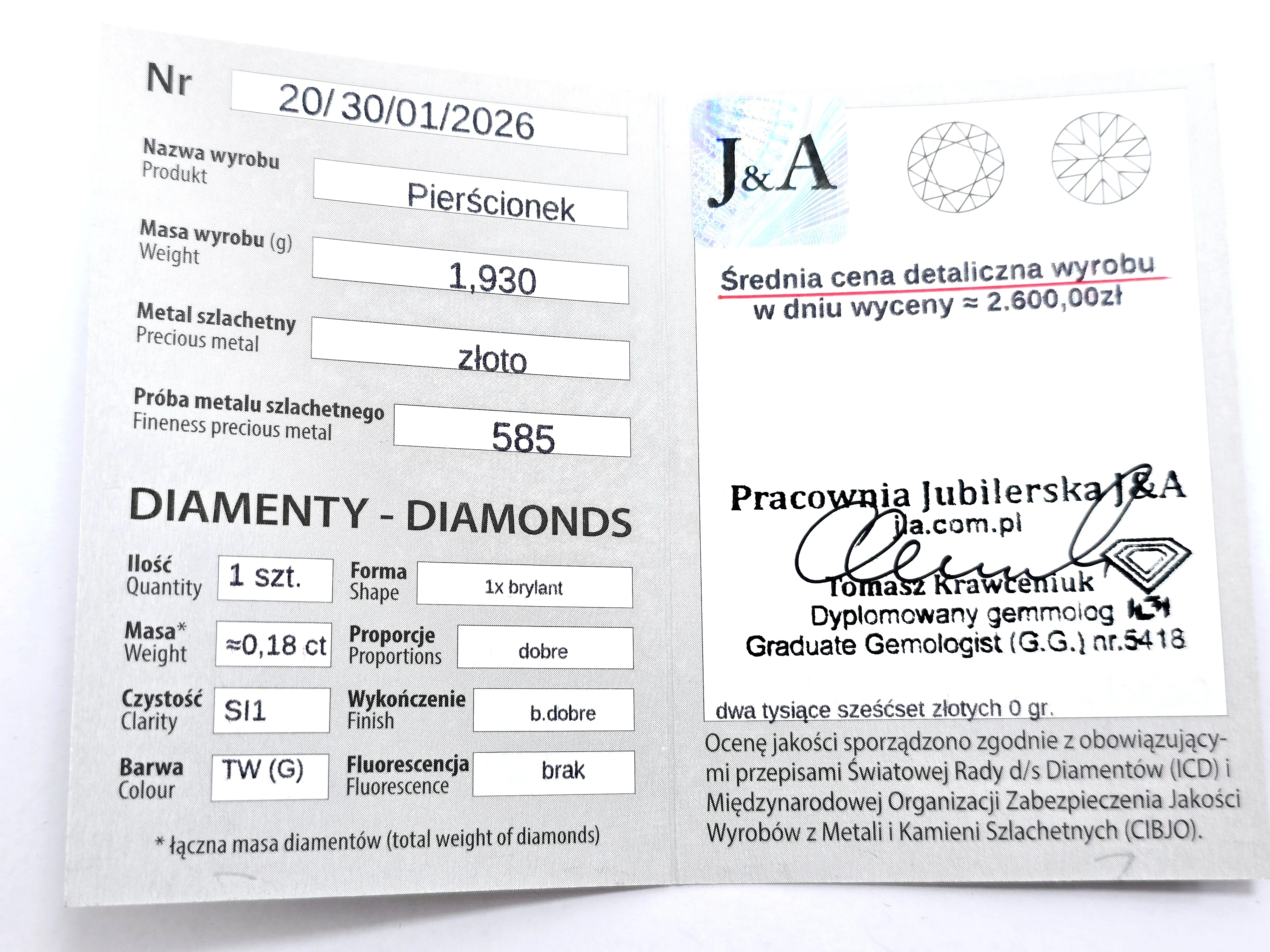 zloty-pierscionek-z-diamentem-018ct-pr585-r13-ean-gtin-058746985365