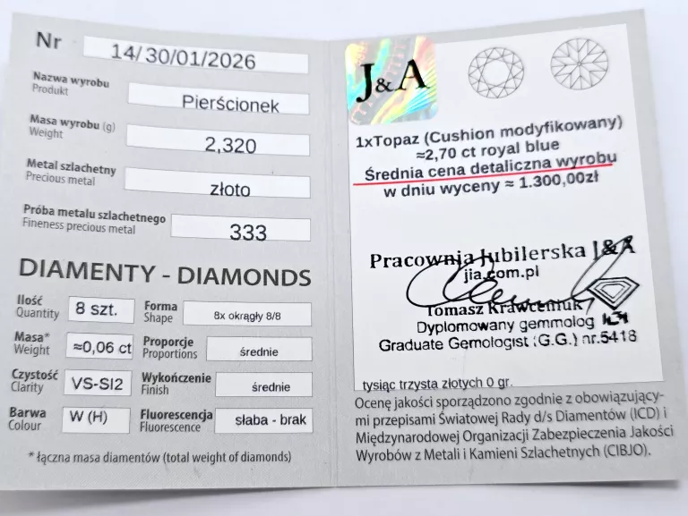 zloty-pierscionek-z-diamentami-oraz-topazem-pr333-r11-stan-11323-2