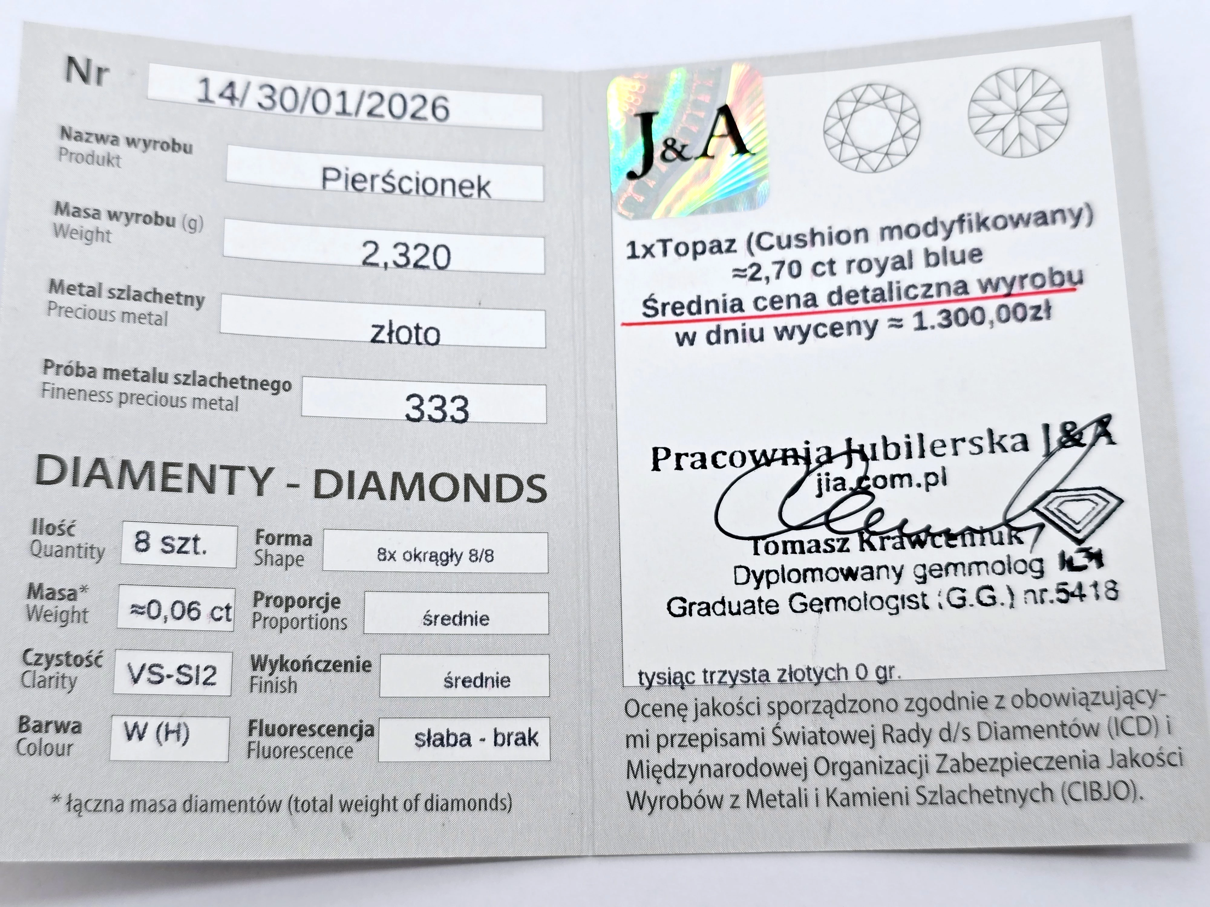 zloty-pierscionek-z-diamentami-oraz-topazem-pr333-r11-stan-11323-2