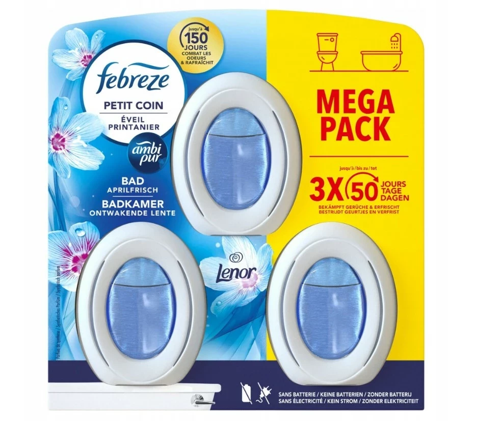 AMBI PUR ODŚWIEŻACZ POWIETRZA BATHROOM SPRING AWAKENING LENOR 3X 7,5ML ...