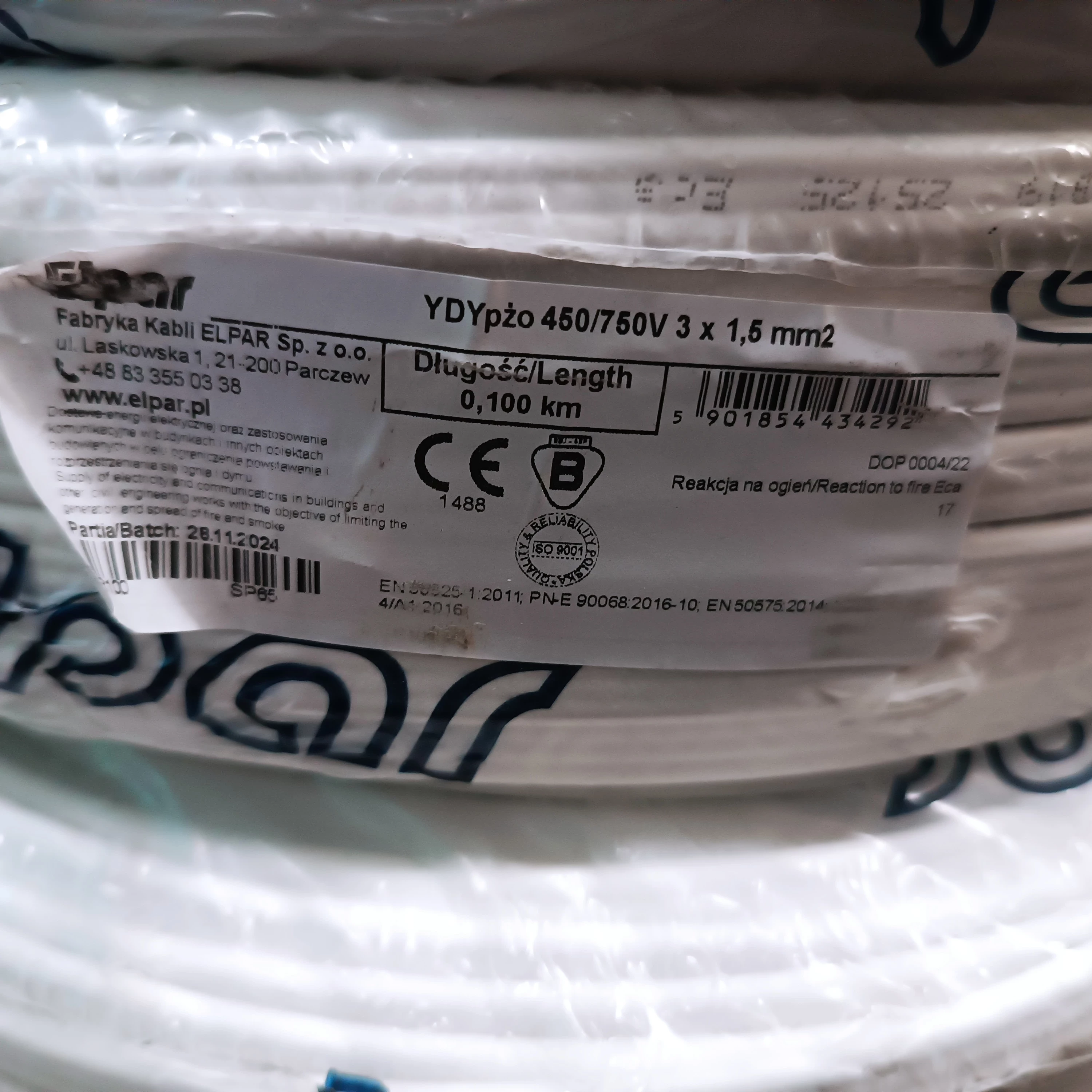 kabel-przewod-elpar-plaski-3x15-ean-gtin-5901854412795