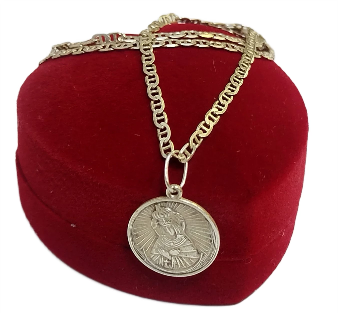srebrny-lancuszek-z-medalikiem-z-matka-boska-proba-925-waga-604g-dlugosc-calkowita-52