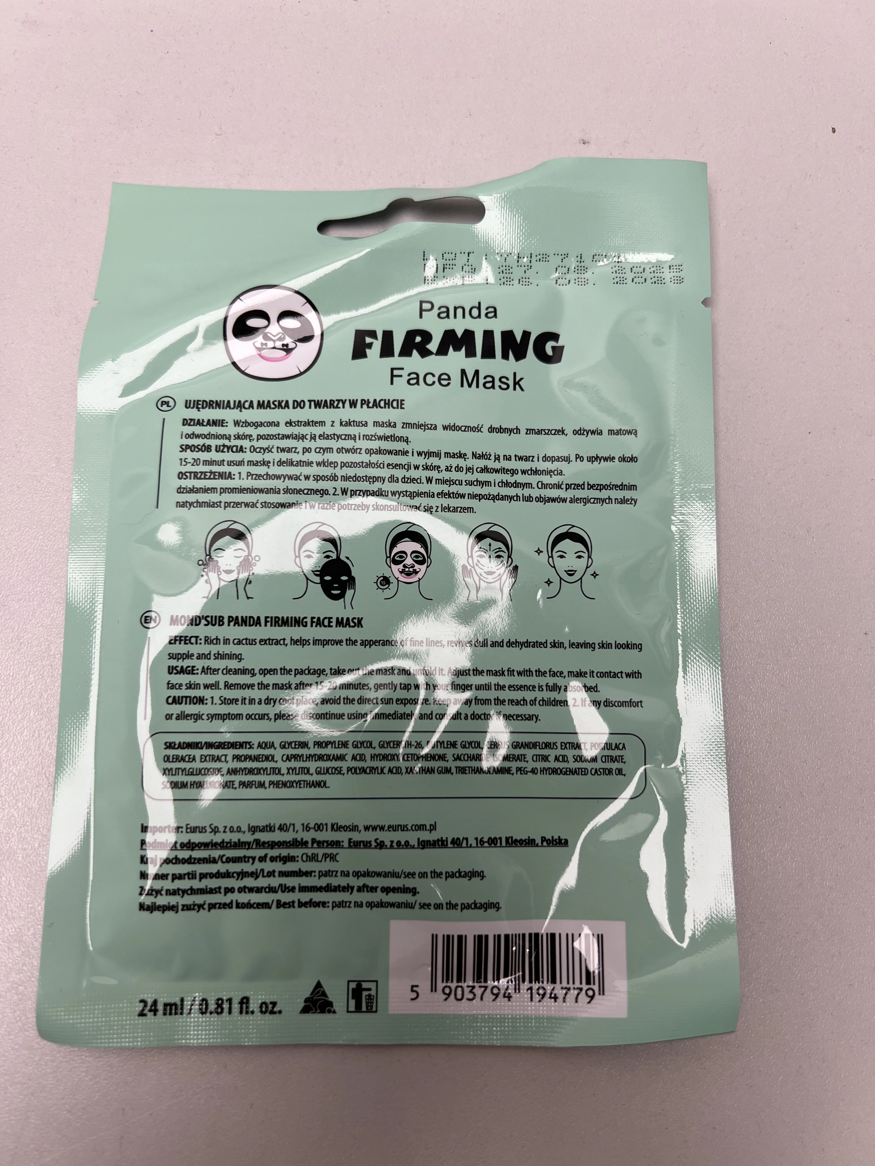 ujedrniajaca-maska-w-plachcie-do-twarzy-panda-24ml-ean-gtin-5903794194779