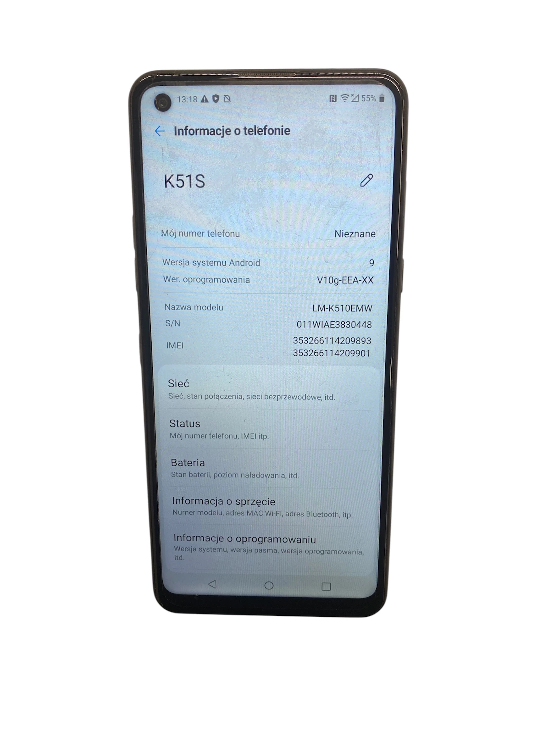 telefon-lg-k51s-pod-szybka-delikatnie-pekniety-wyswietlacz-kod-producenta-lmk510emw