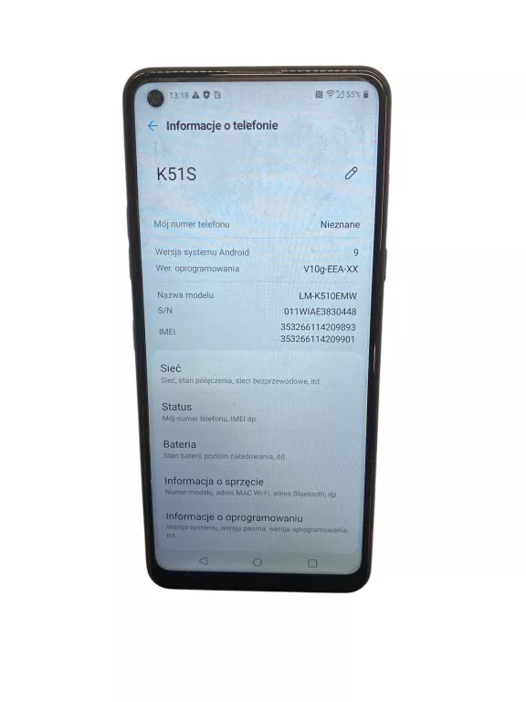 telefon-lg-k51s-pod-szybka-delikatnie-pekniety-wyswietlacz-kod-producenta-lmk510emw