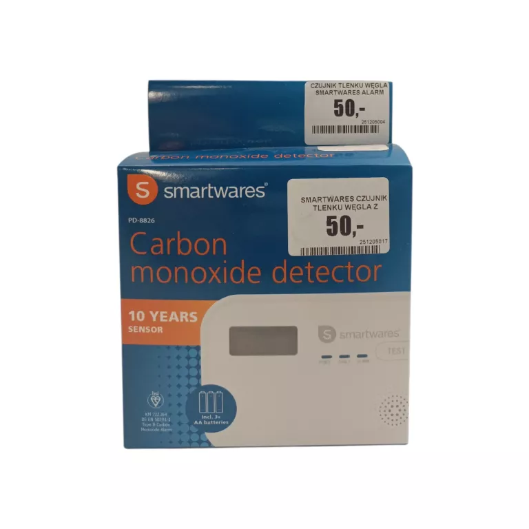 czujnik-tlenku-wegla-smartwares-alarm-dzwiekowy-lcd-10-lat-gw-bialypd-8826-skarbka-z-gor-116-g1-warszawa