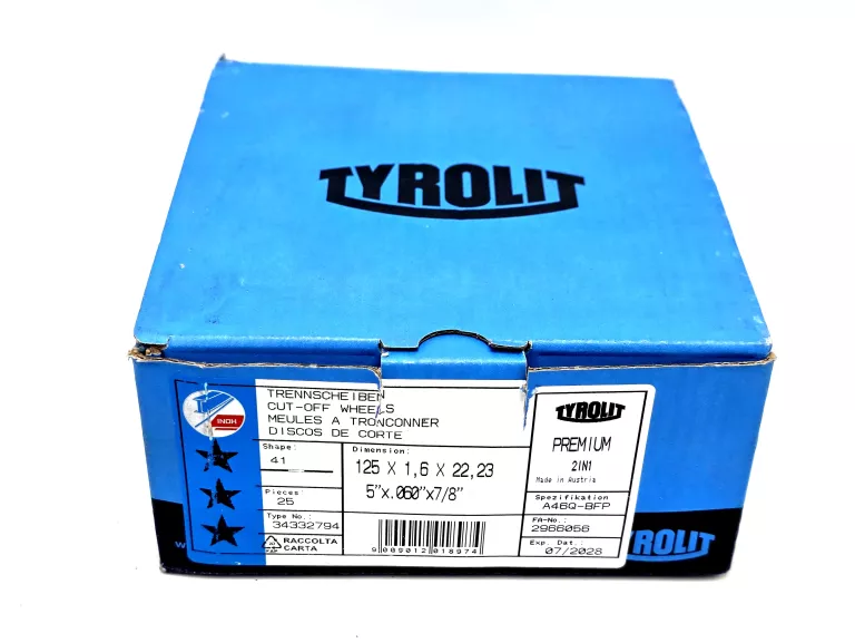 tarcza-do-ciecia-tyrolit-premium-2w1-125x16x2223-a46q-bfp-op-25szt-kod-producenta-a46q-bfp