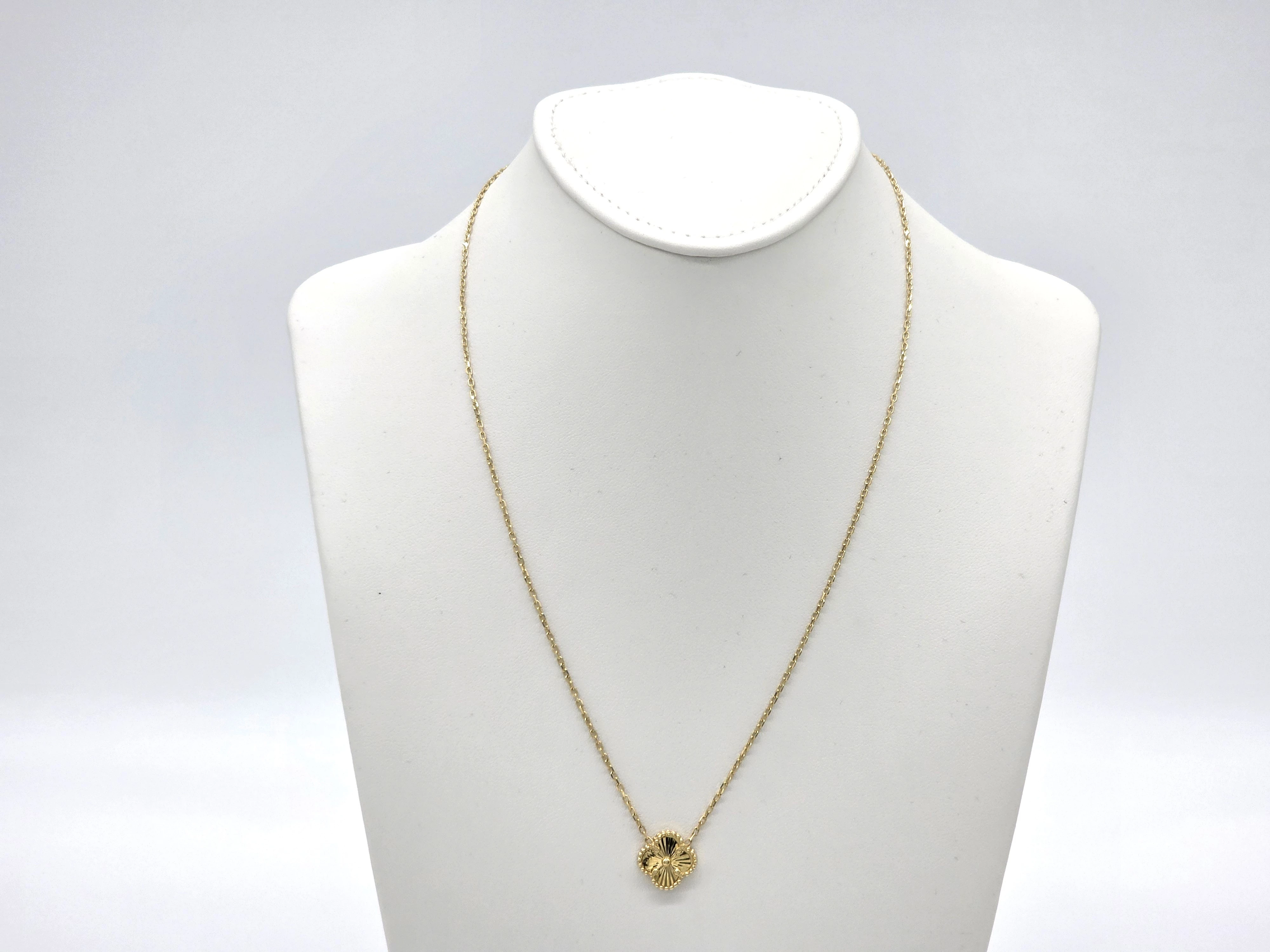 piekny-zloty-naszyjnik-14k-585-zlota-czterolistna-koniczynka-44cm-355g-stan-11323-2