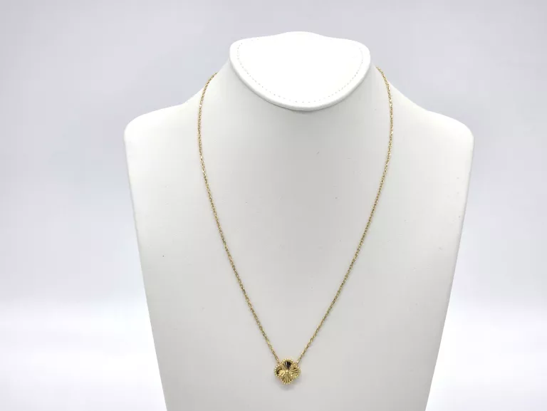 piekny-zloty-naszyjnik-14k-585-zlota-czterolistna-koniczynka-44cm-355g-stan-11323-2